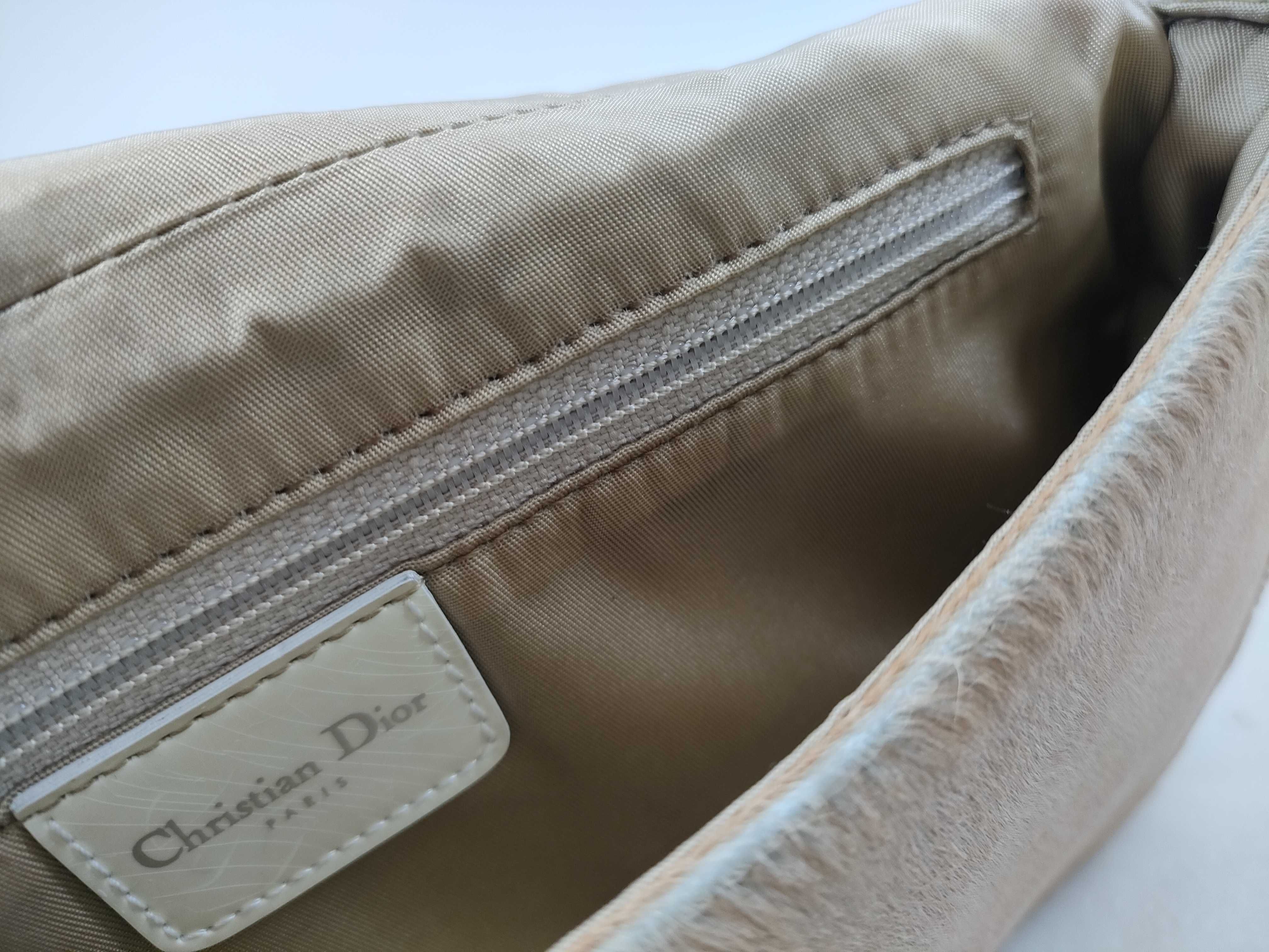 ChristianDior Shoulder Bag, Maris Pearl, Calf Hair Handbag — view 13