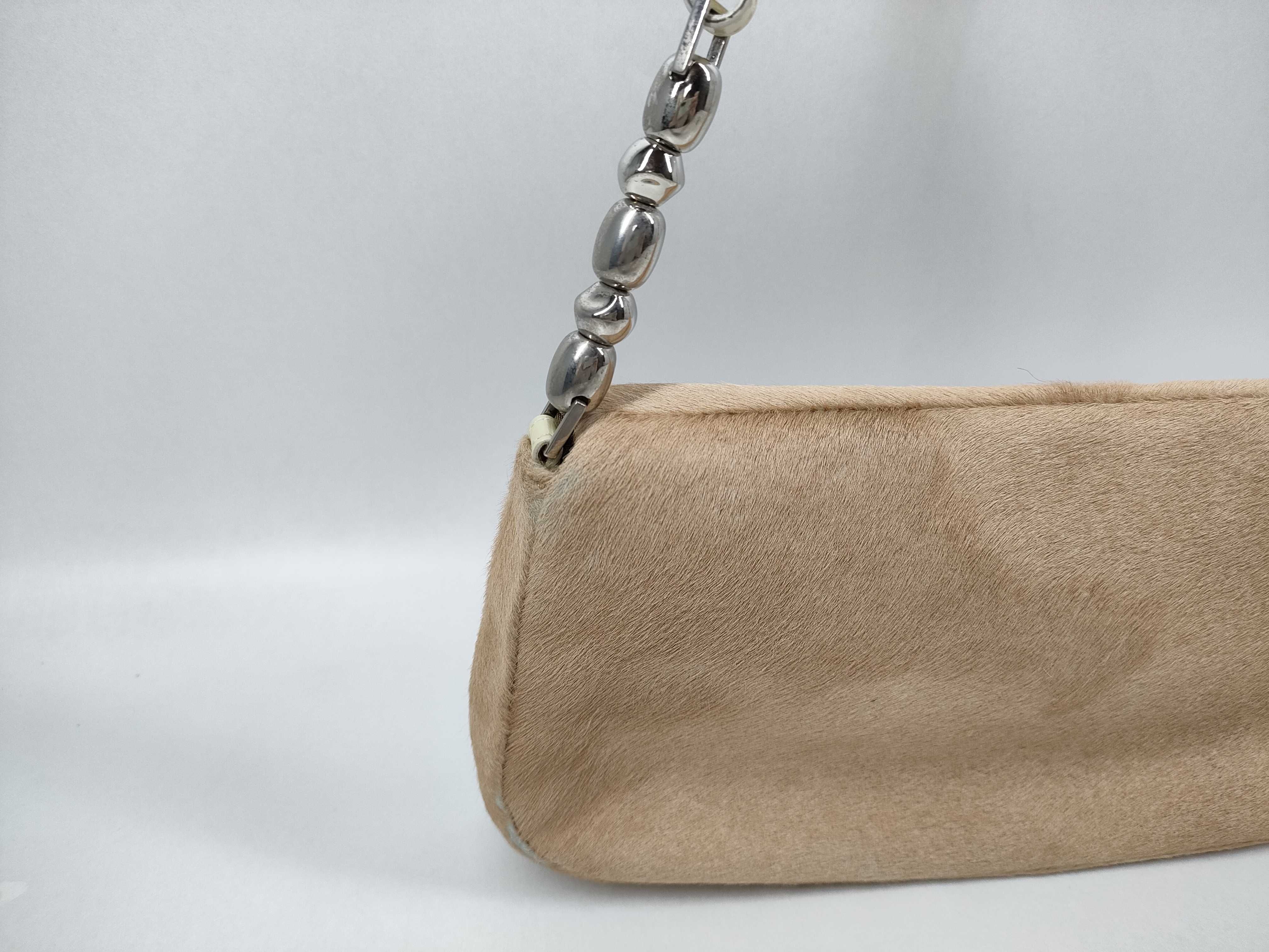 ChristianDior Shoulder Bag, Maris Pearl, Calf Hair Handbag — view 3