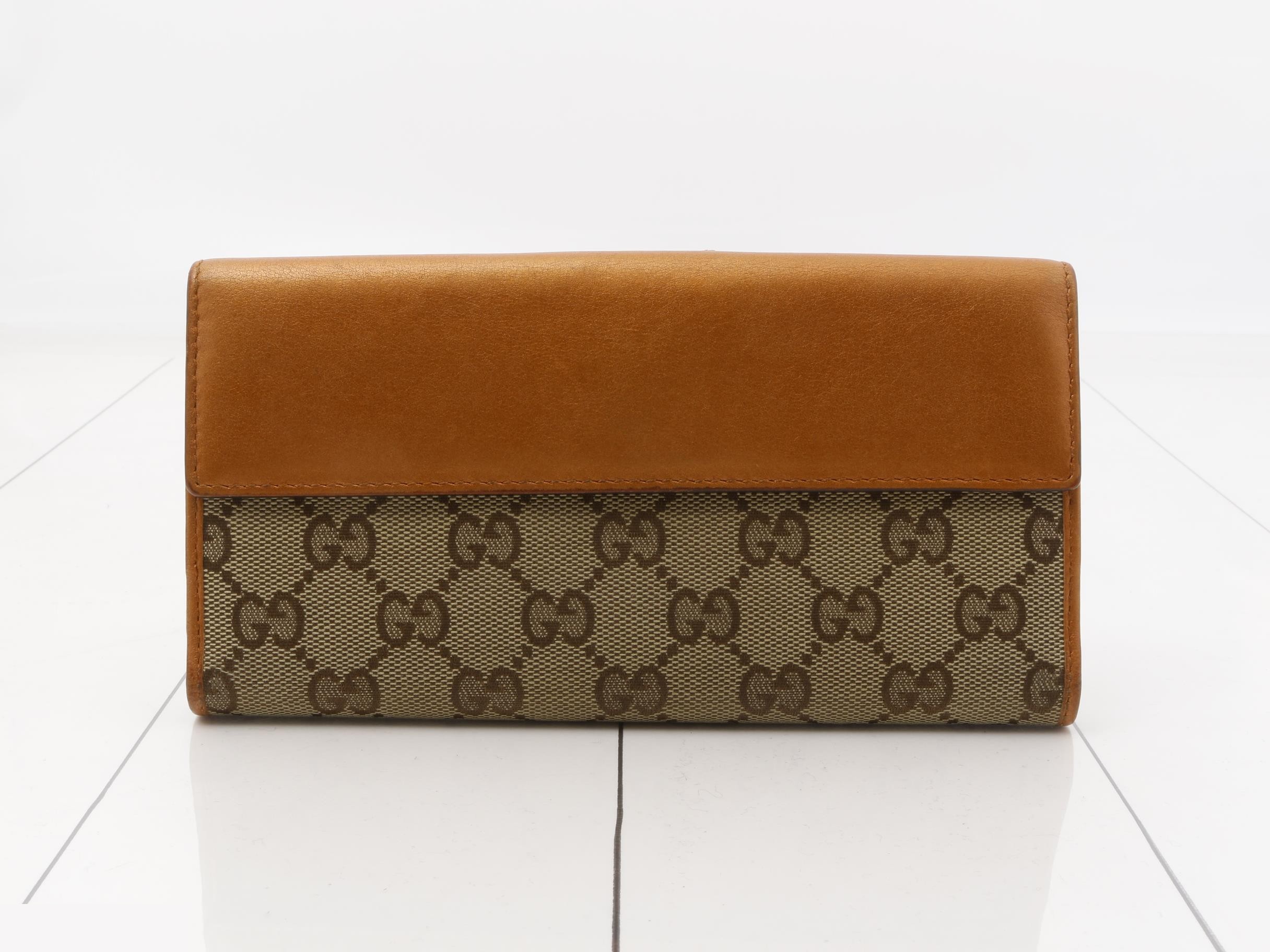 GG Canvas Double Snap Long Wallet — view 2