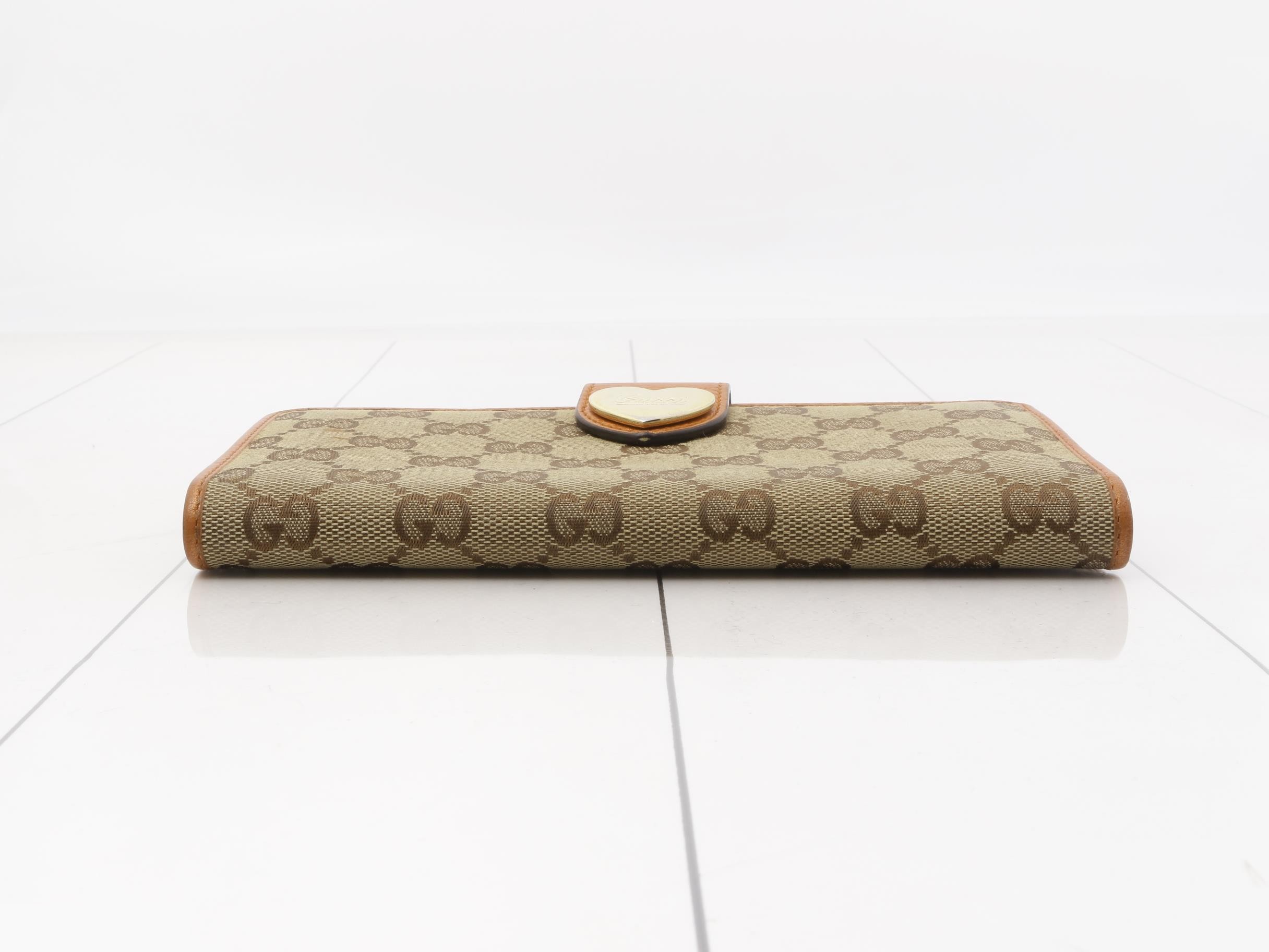 GG Canvas Double Snap Long Wallet — view 3