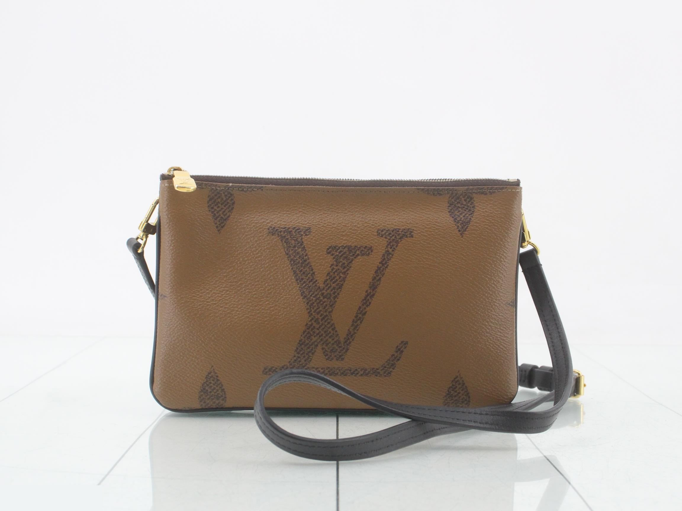 Monogram Giant Reverse Pochette Double Zip Shoulder Bag