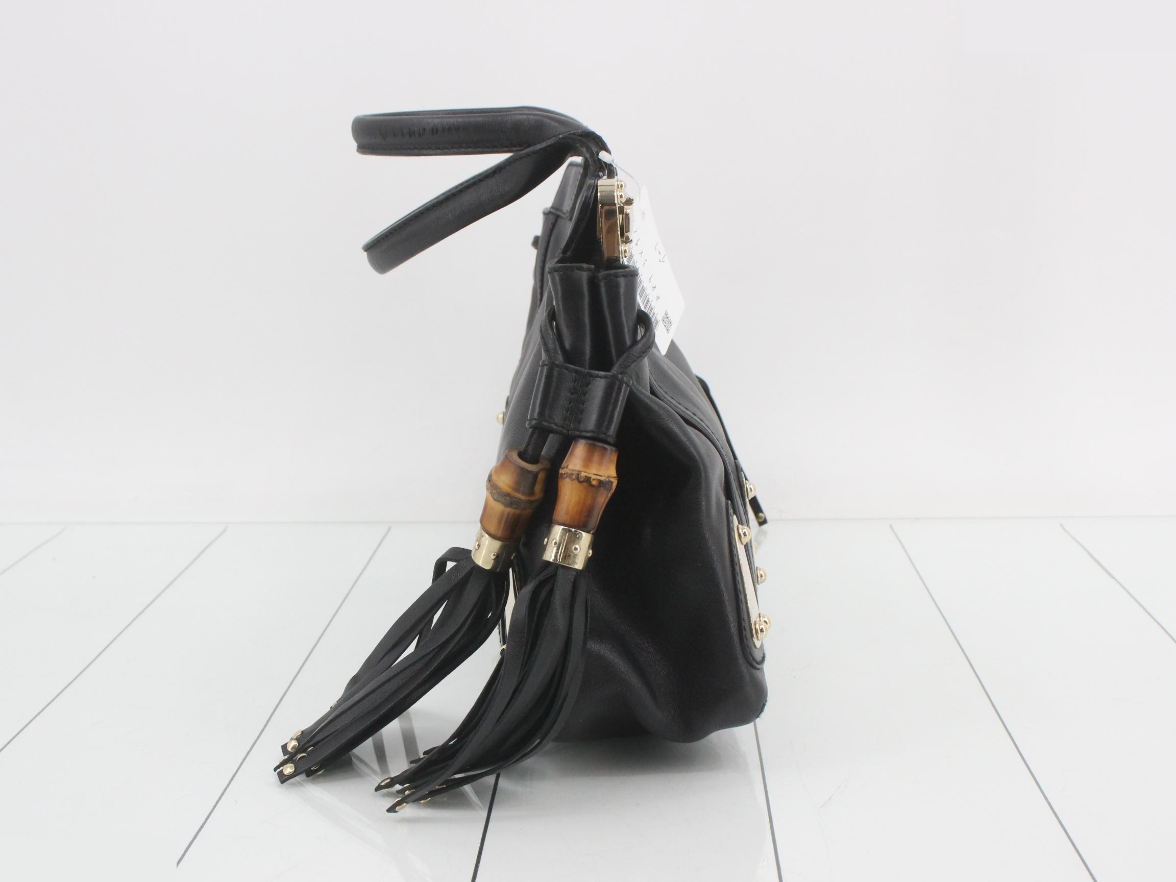 Bamboo fringe handbag — view 4