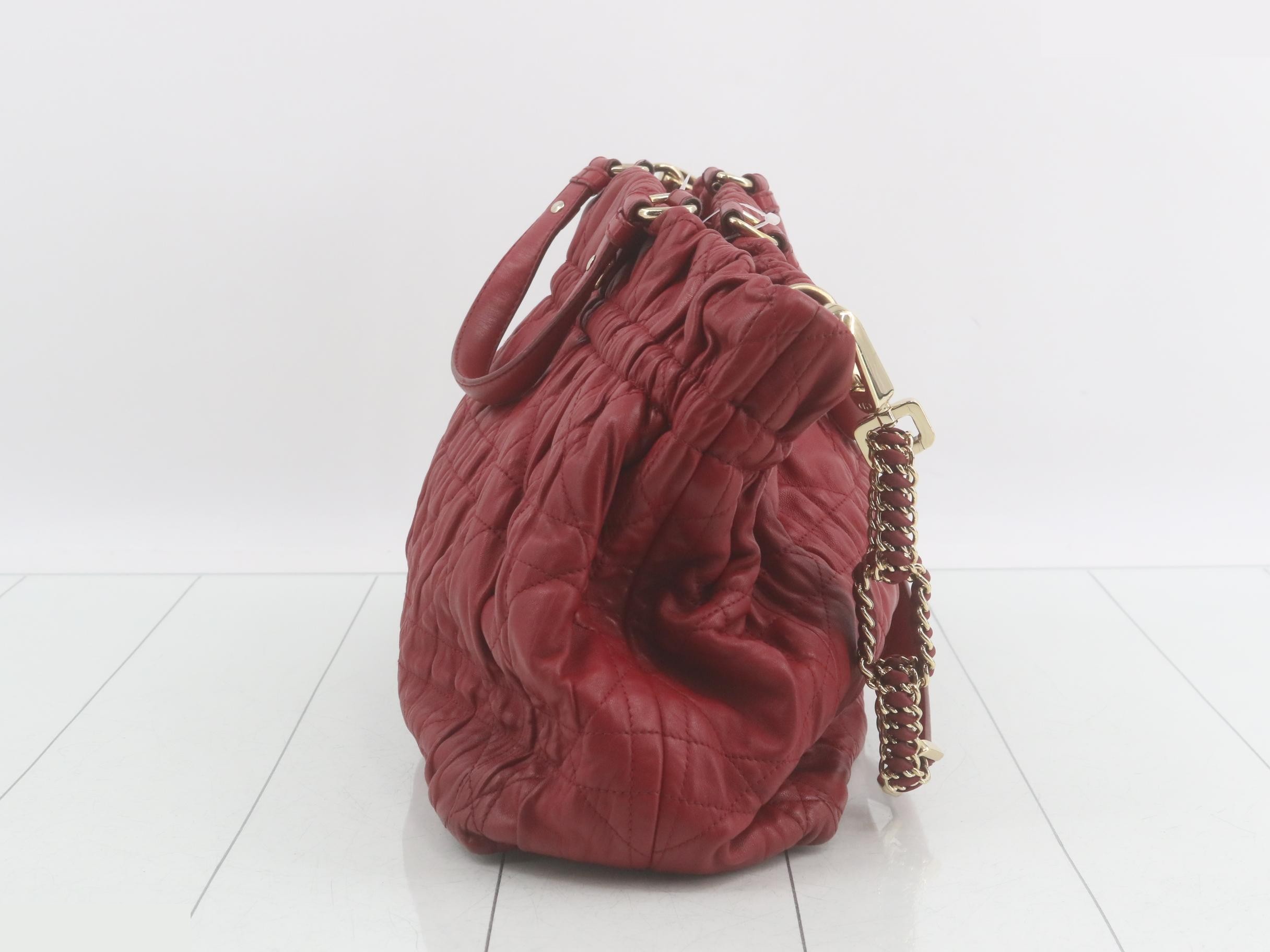 2-way handbag, leather, red — view 3