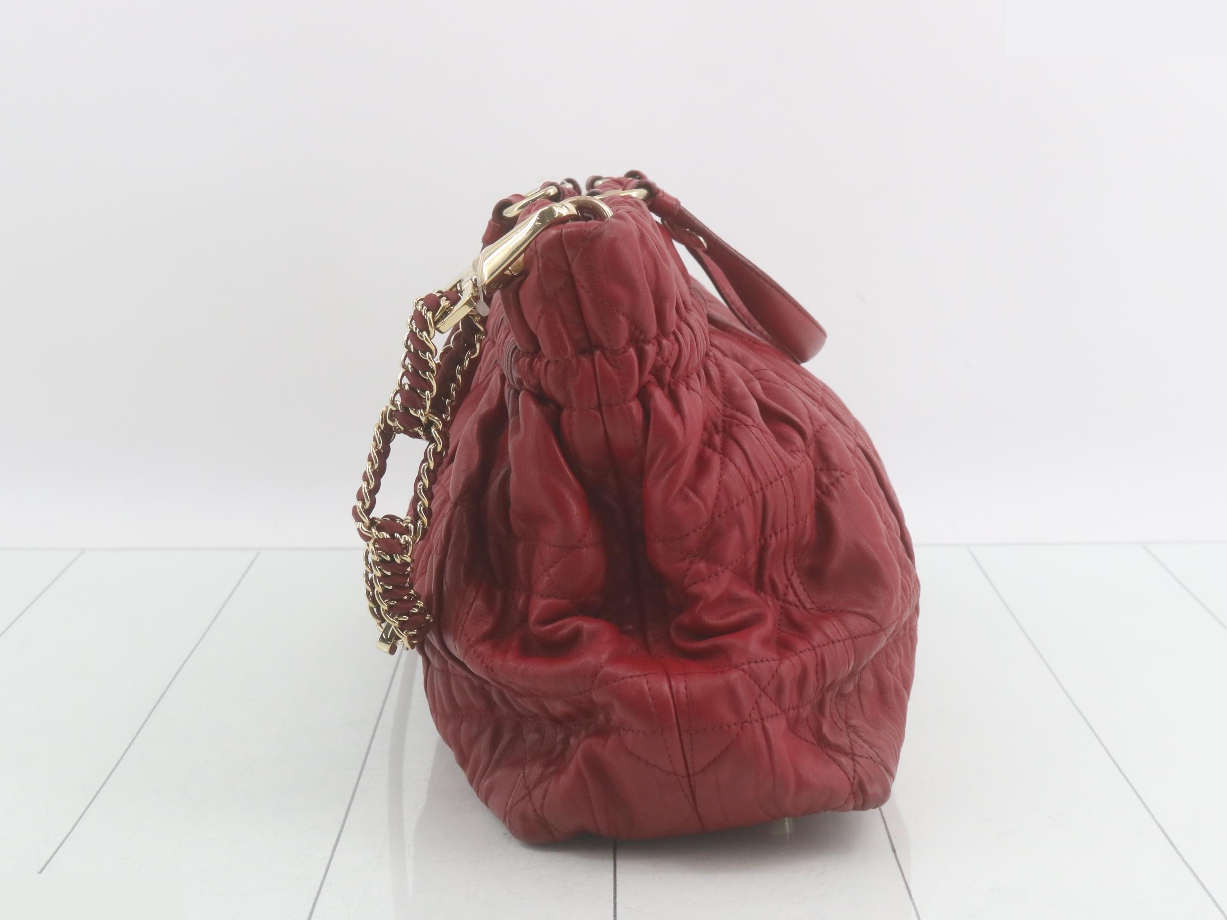 2-way handbag, leather, red — view 4