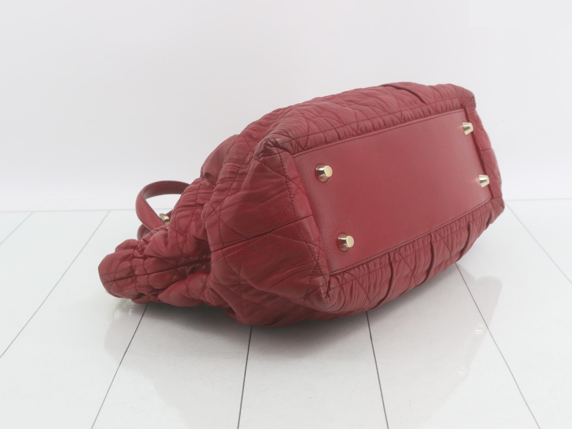 2-way handbag, leather, red — view 5