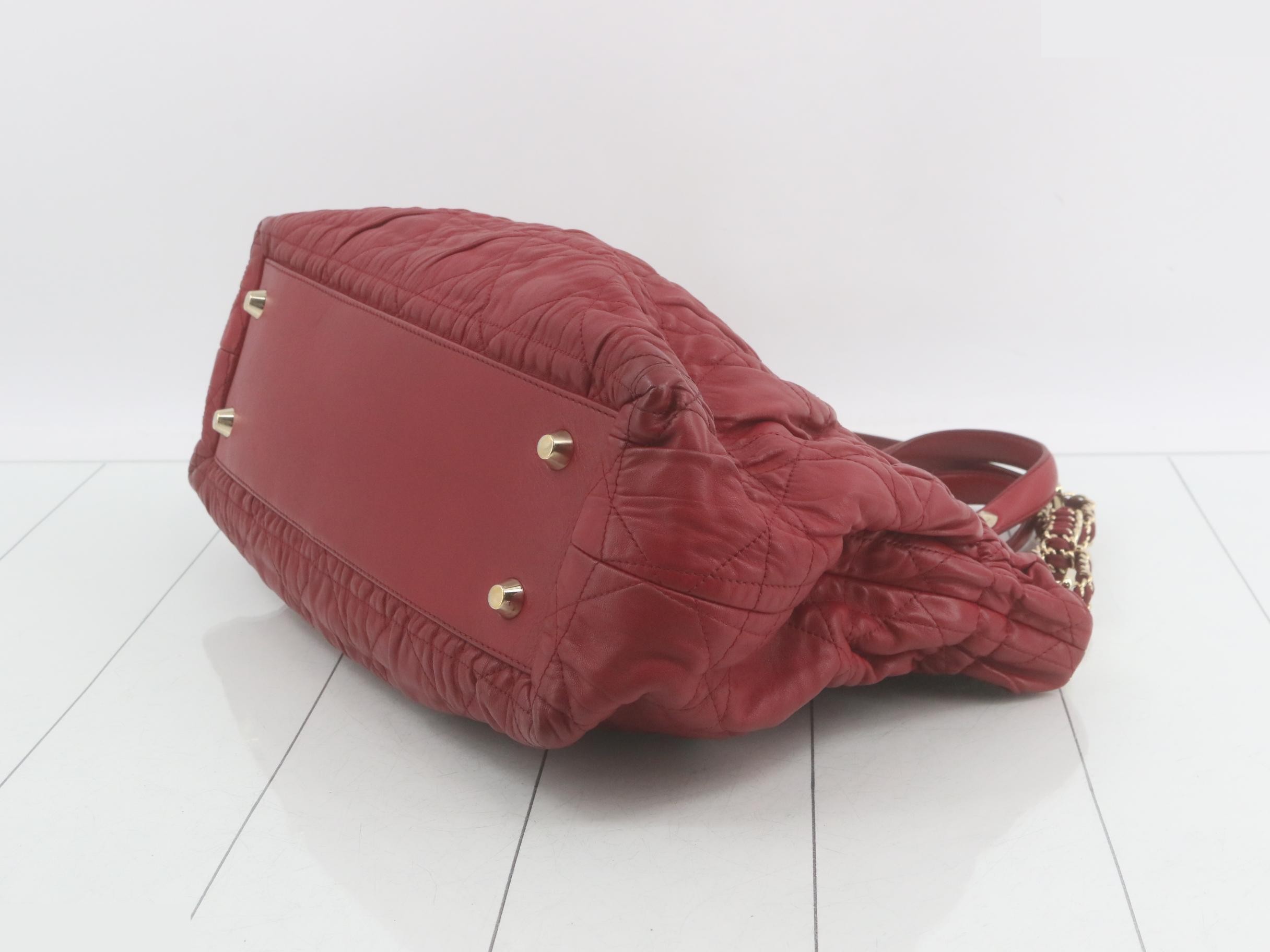 2-way handbag, leather, red — view 6