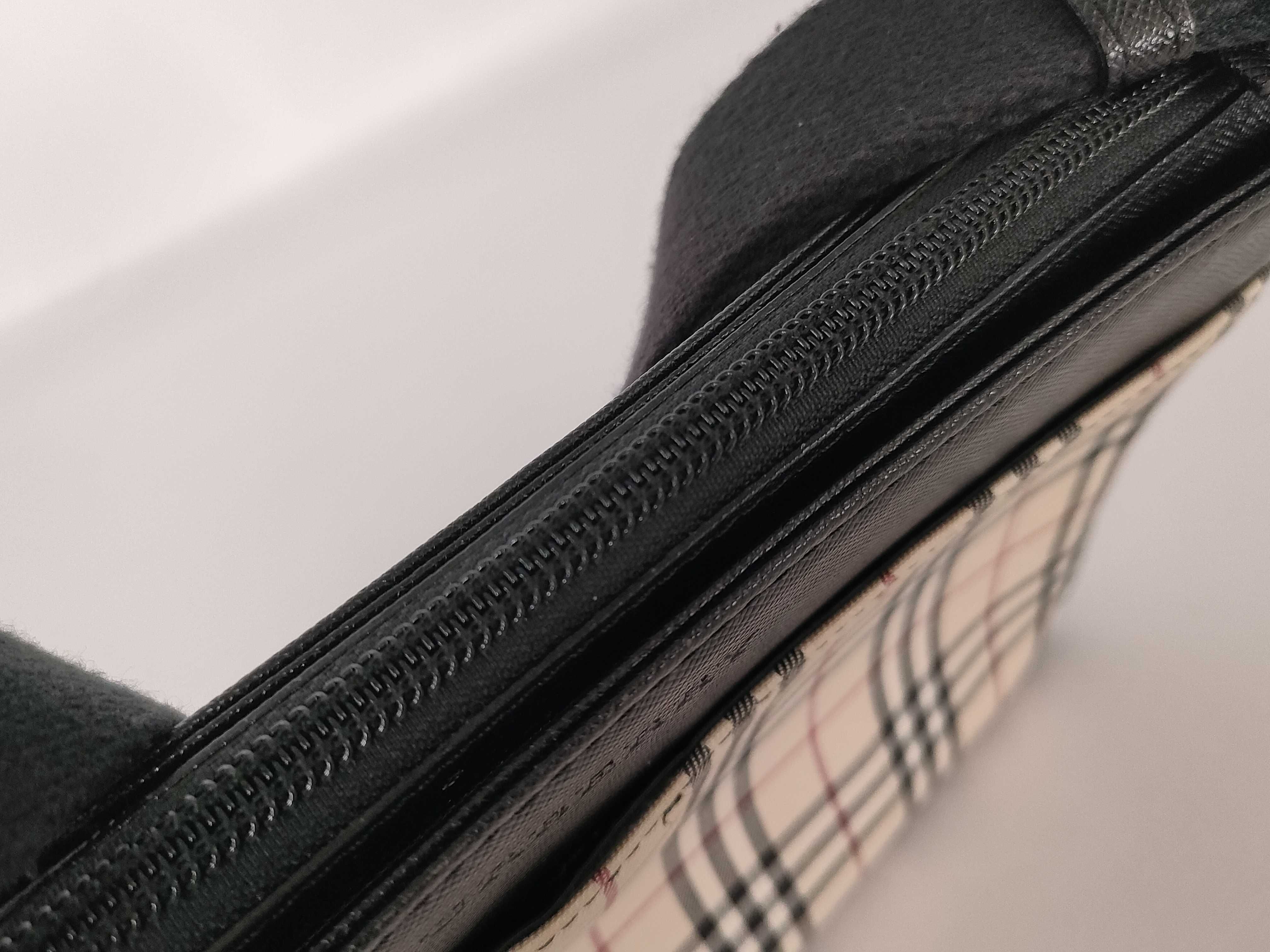 Shoulder Bag, Canvas Nova Check, Black Leather Shoulder Bag — view 8
