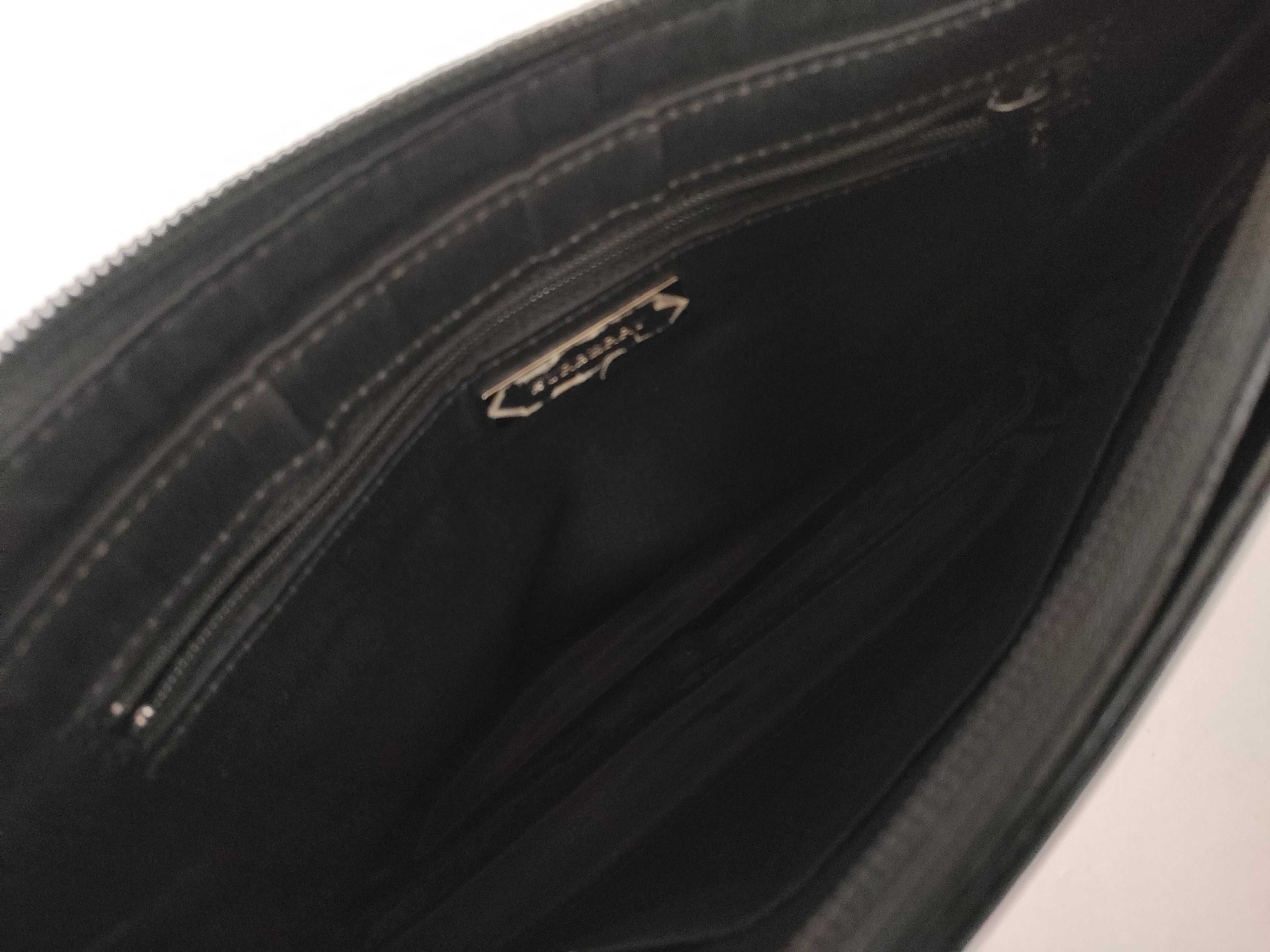 Shoulder Bag, Canvas Nova Check, Black Leather Shoulder Bag — view 9