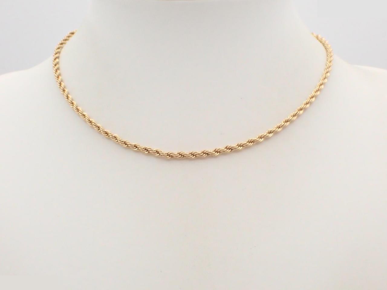 necklace, gold color, chain approximately 40cm — view 3