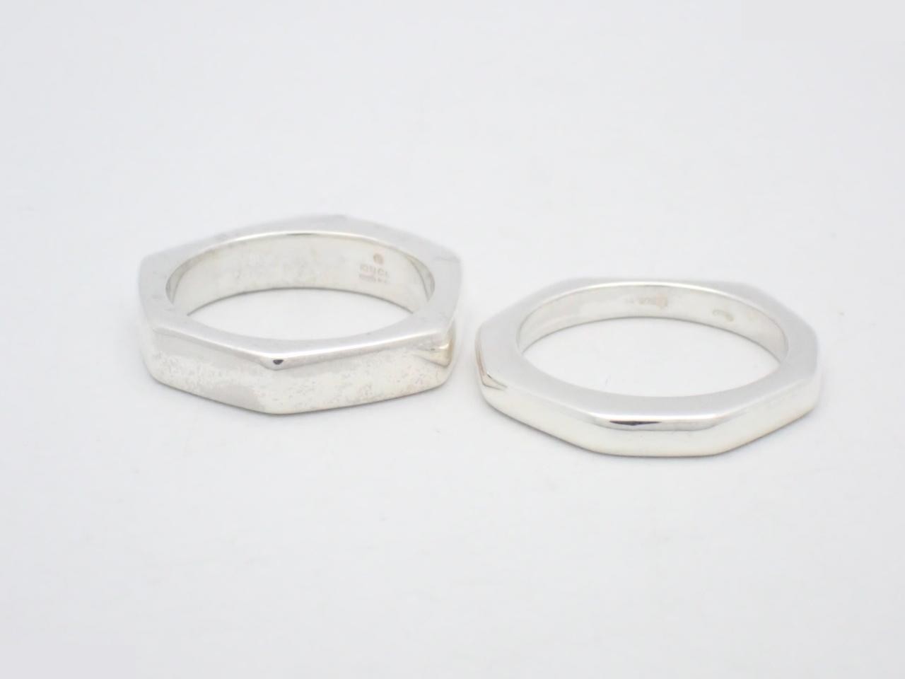 Size 15, SV925/19.0g, Hexagon Nut Triple Ring — view 2