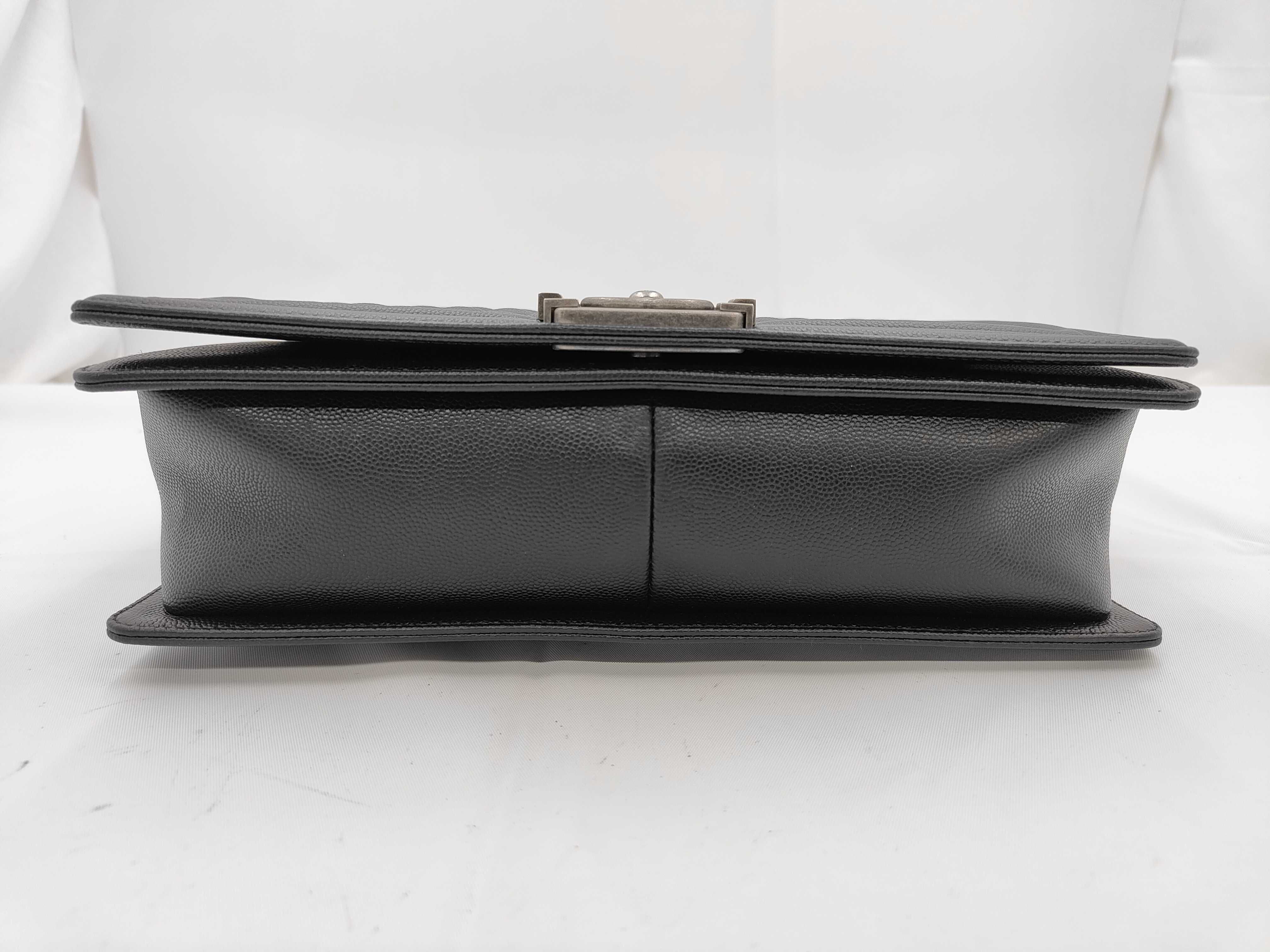 Boy Chanel Chain Shoulder Bag, Caviar Leather, Black Shoulder Bag — view 5