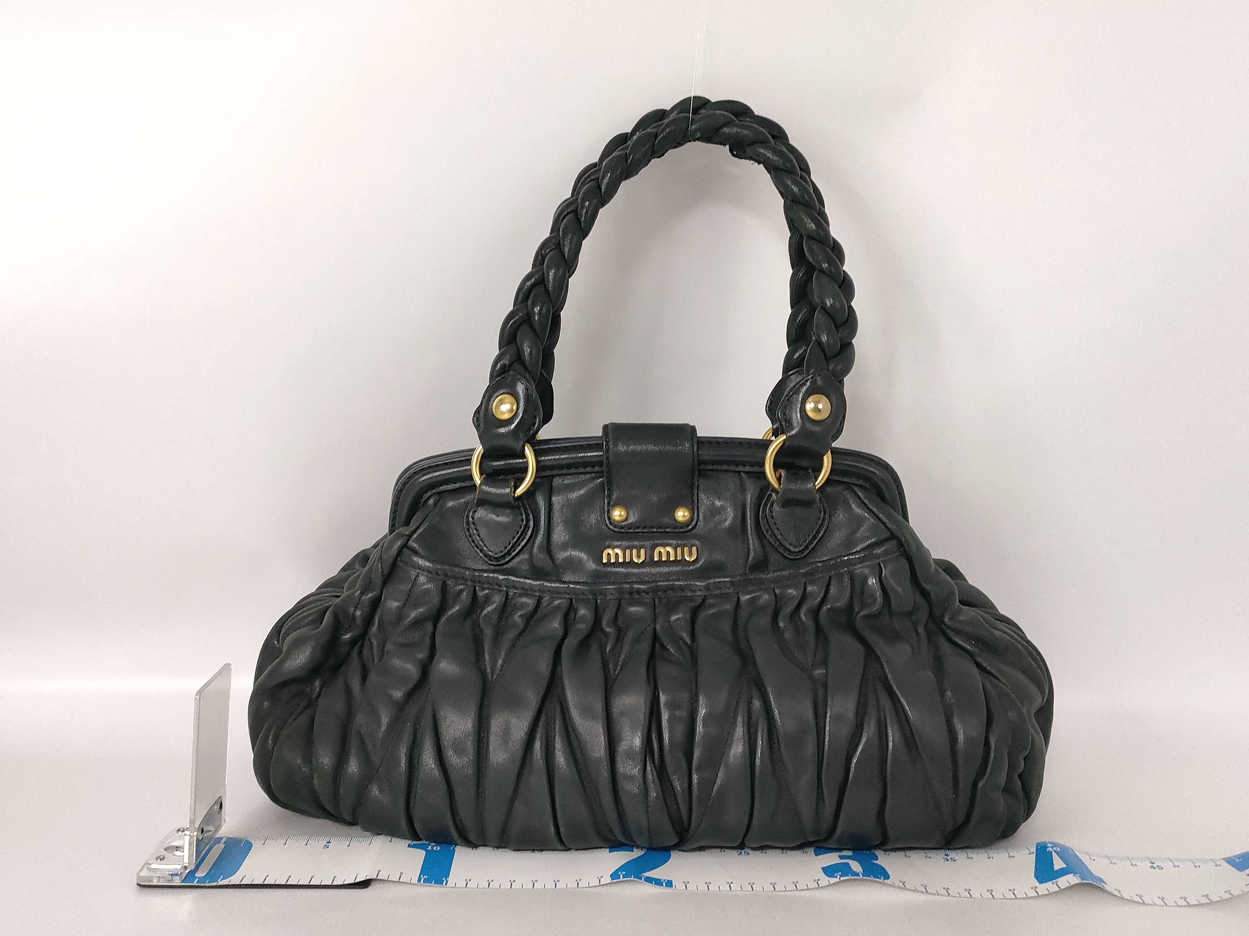Matelassé Handbag, Black — view 2