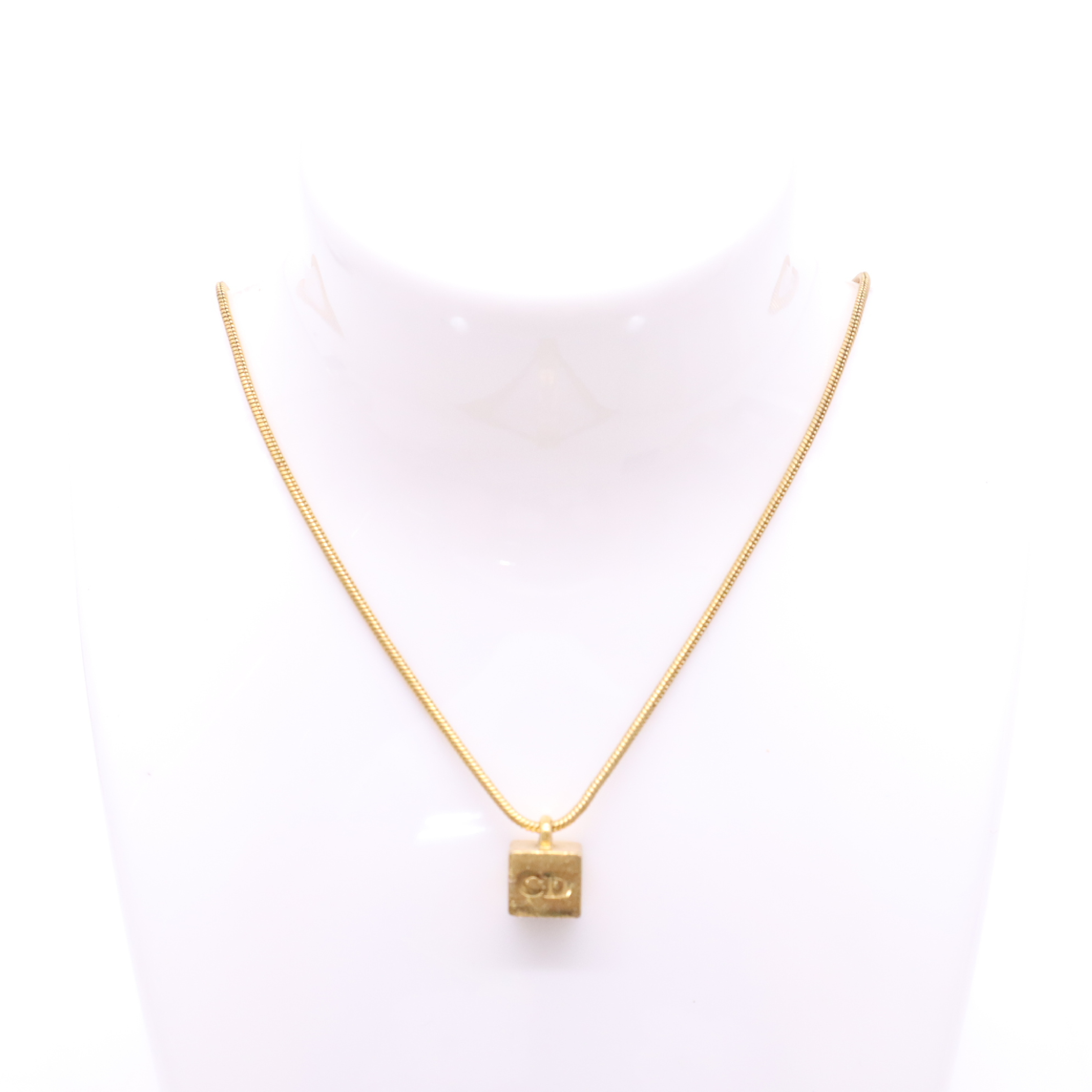 CD Icon Cube GP Necklace