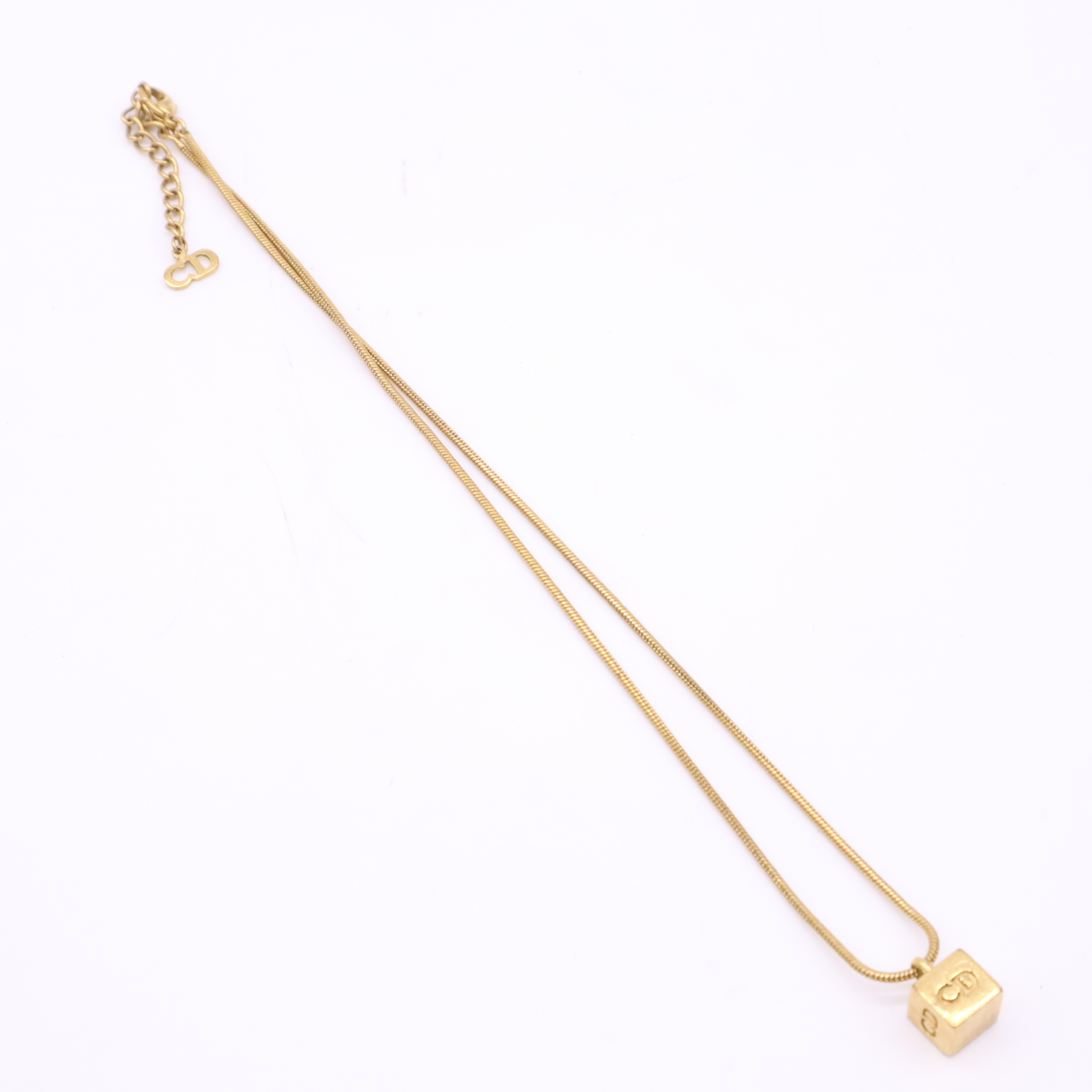 CD Icon Cube GP Necklace — view 5
