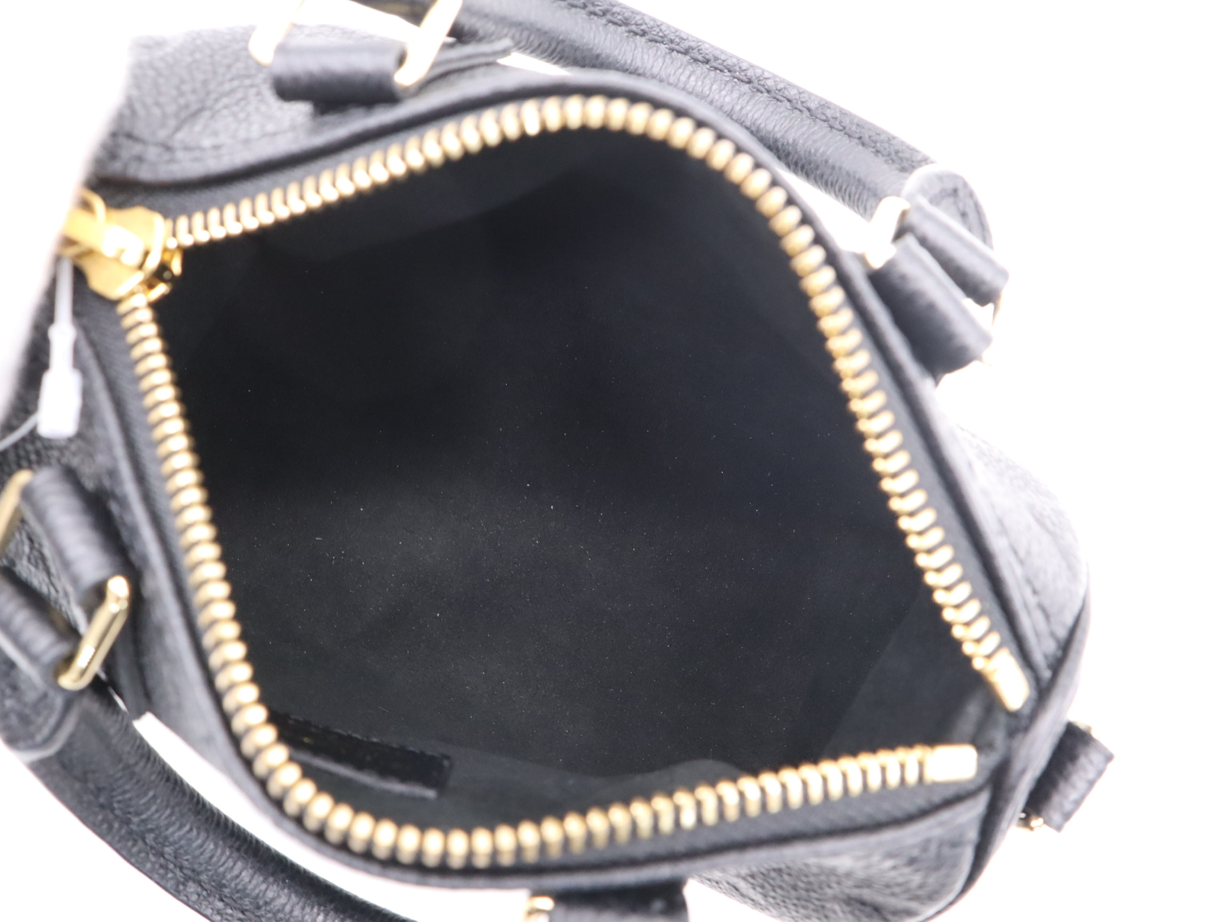 M82450 Monogram Empreinte Nano Speedy Noir Handbag with Shoulder Strap — view 9