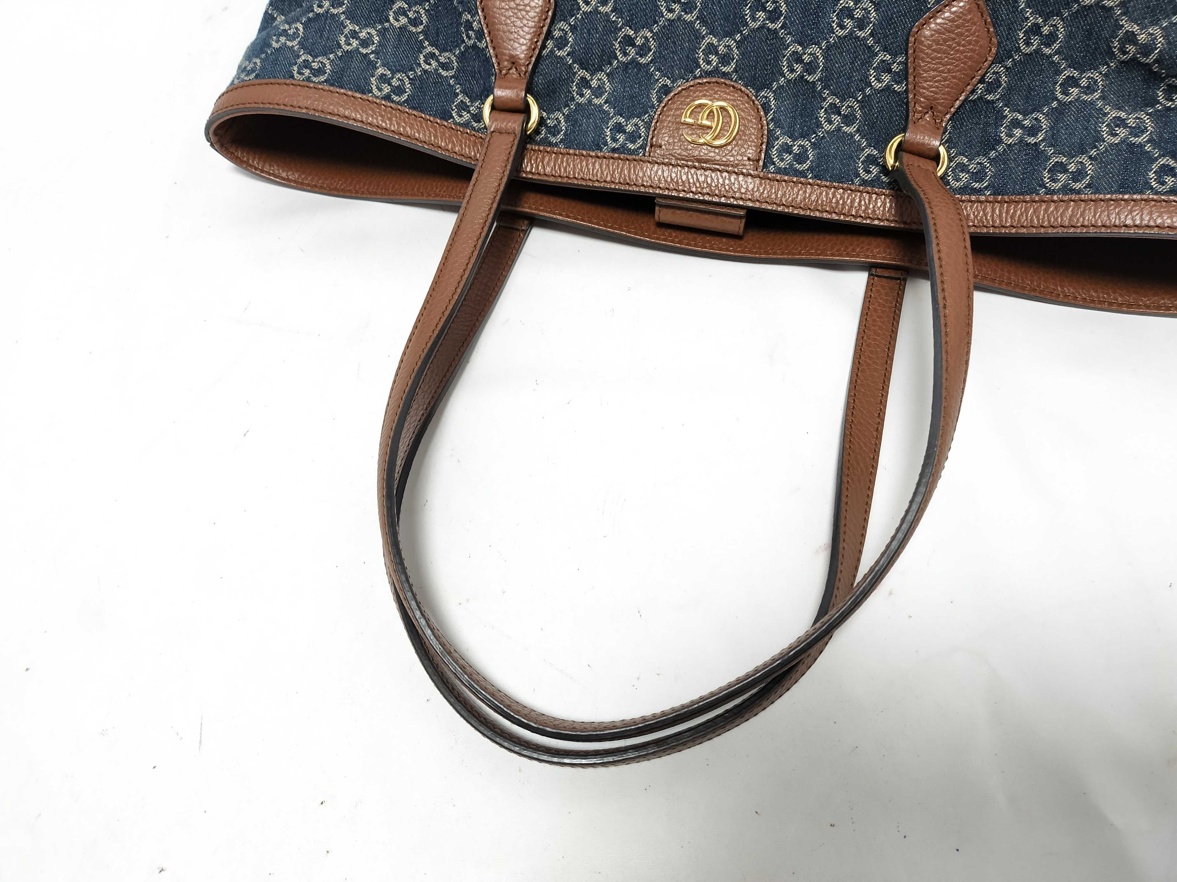 GG Denim Tote Bag Ophidia Tote Bag — view 3