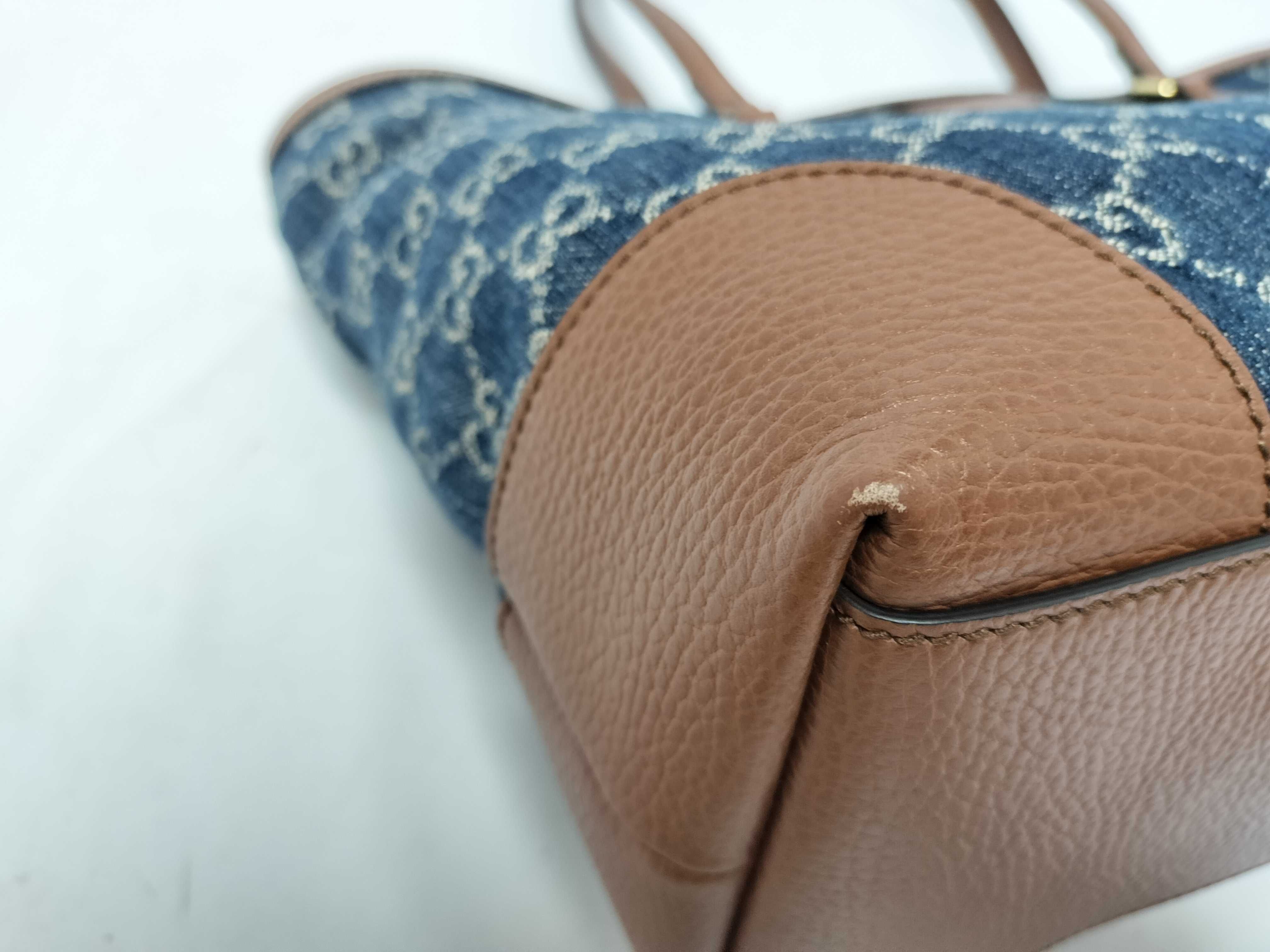 GG Denim Tote Bag Ophidia Tote Bag — view 7
