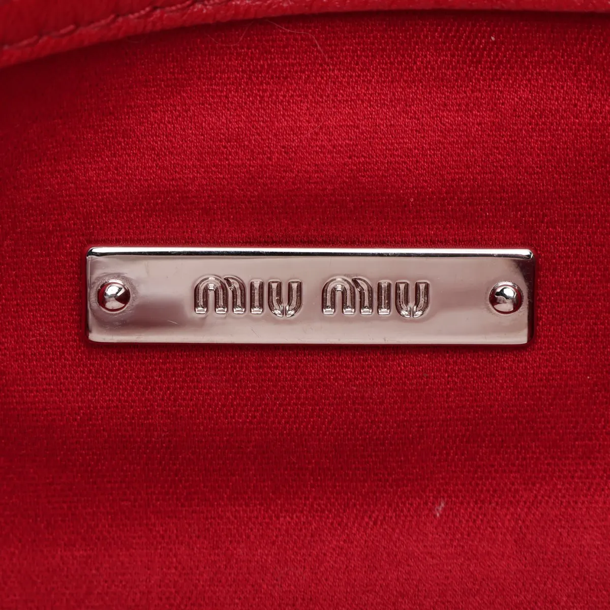 Matelassé Crystal Nappa Crystal Canvas x Leather 2-Way Shoulder Bag, Red — view 8