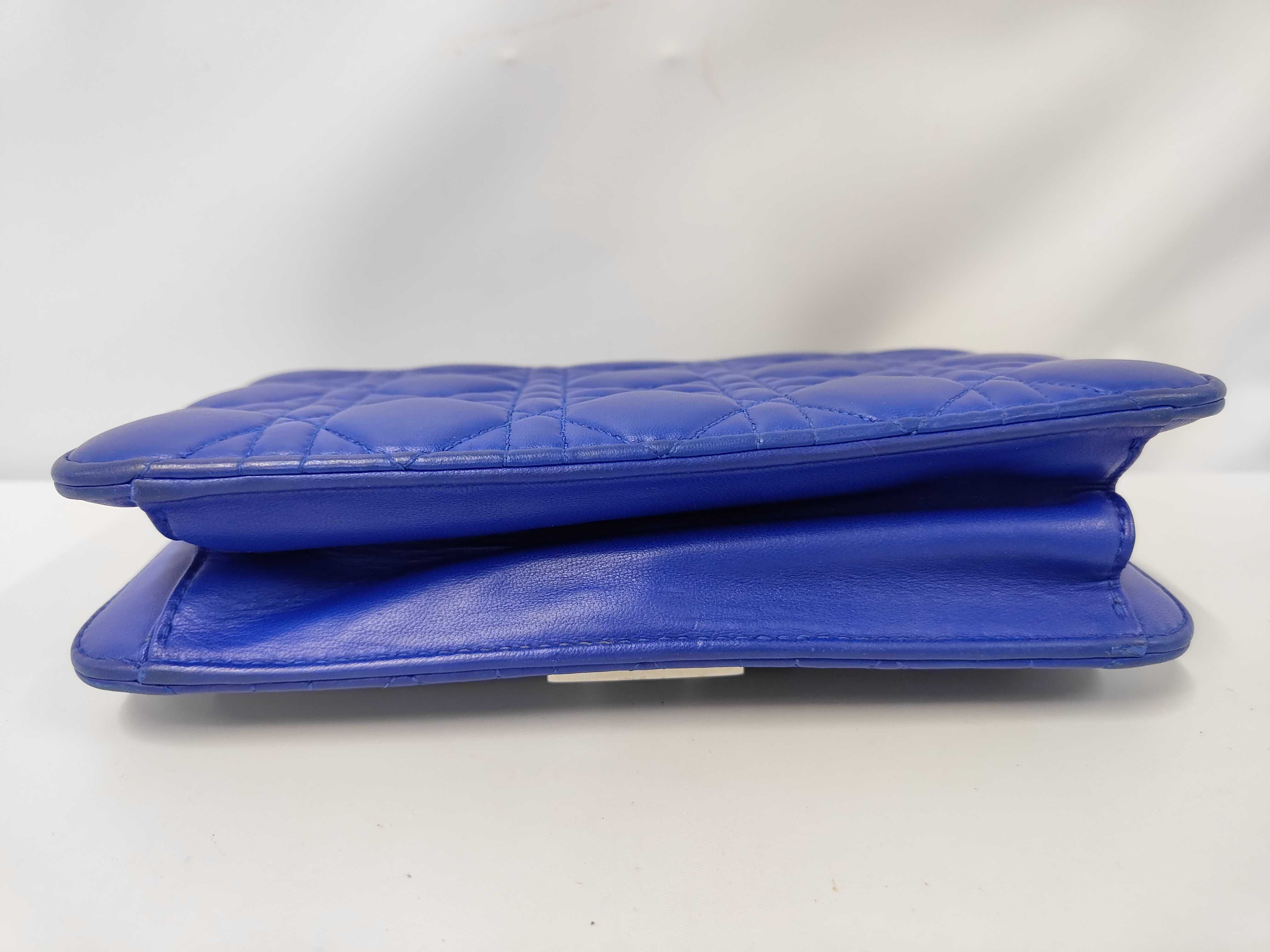 Miss Dior Canage Lamb Promenade Chain Wallet Blue Shoulder Bag — view 3