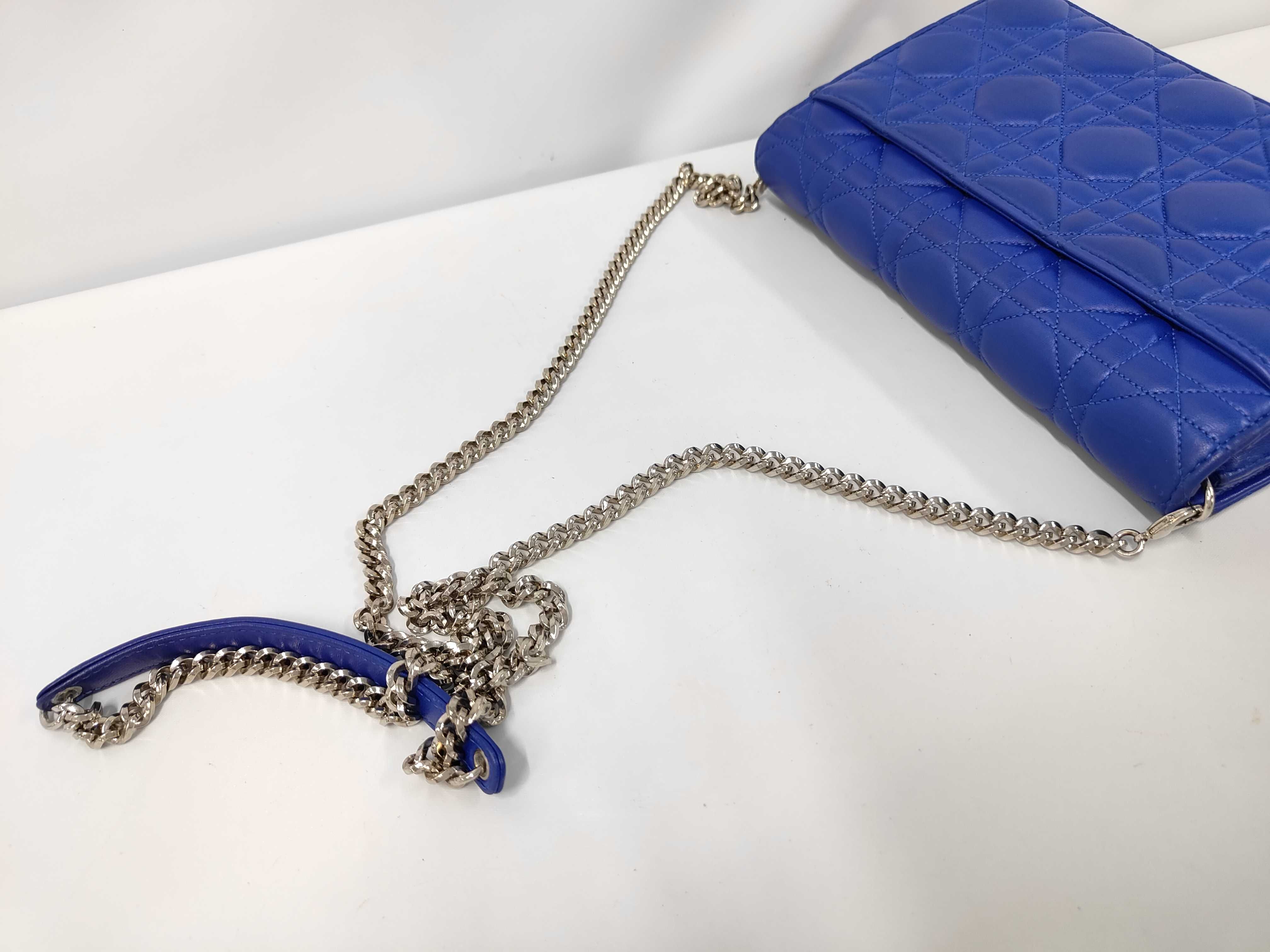 Miss Dior Canage Lamb Promenade Chain Wallet Blue Shoulder Bag — view 5