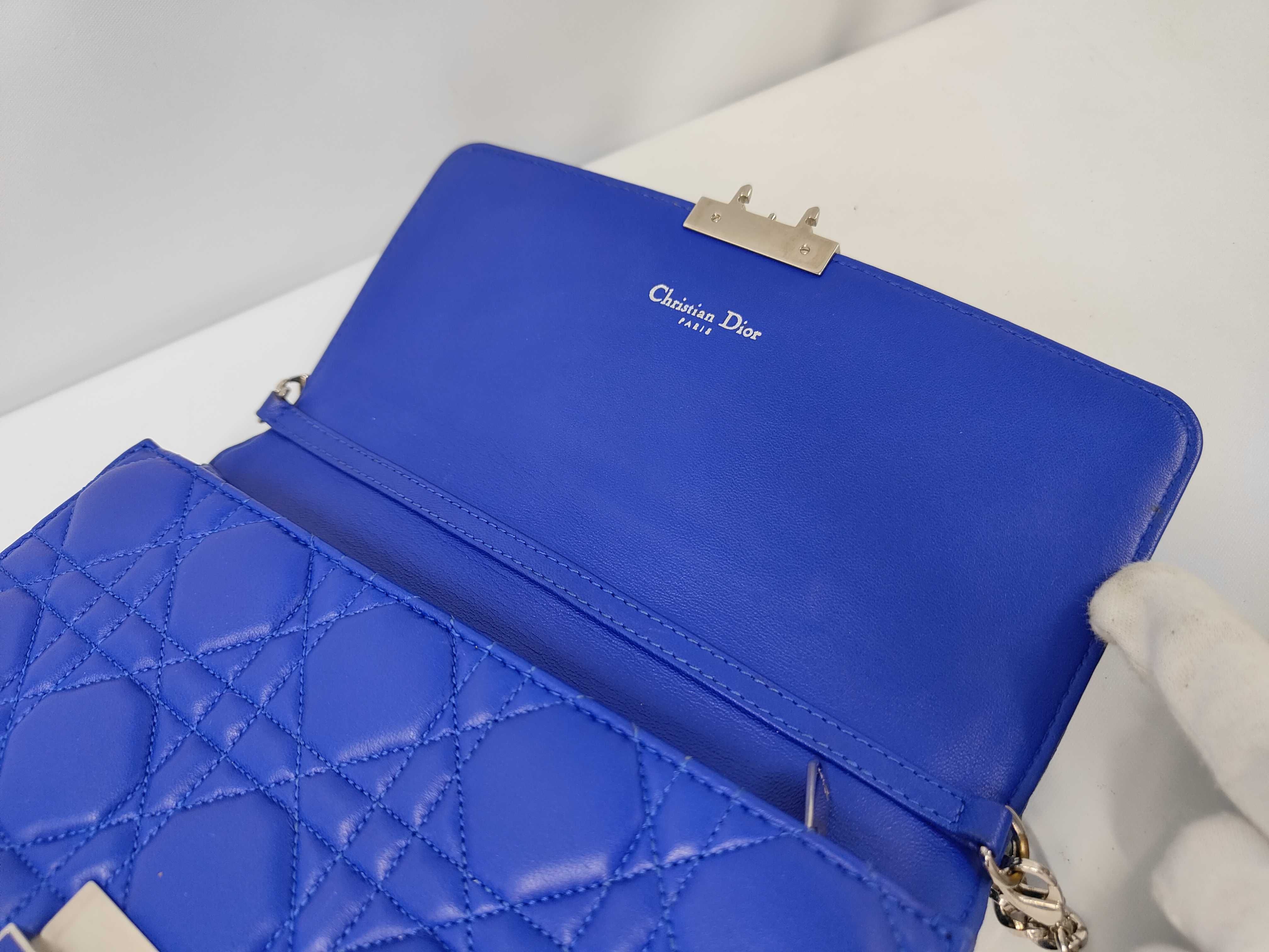 Miss Dior Canage Lamb Promenade Chain Wallet Blue Shoulder Bag — view 7