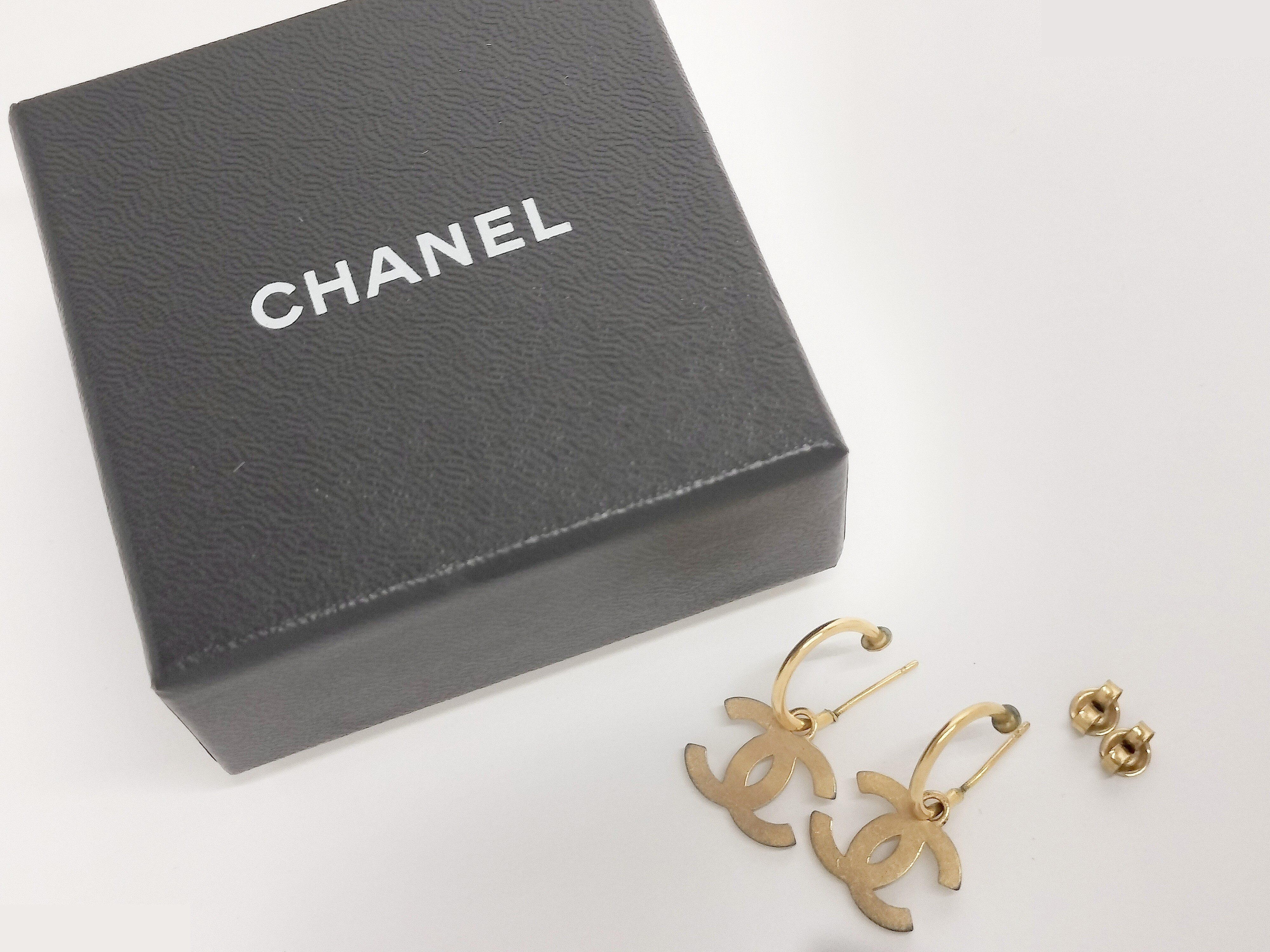 Coco Logo Gold Earrings — view 2