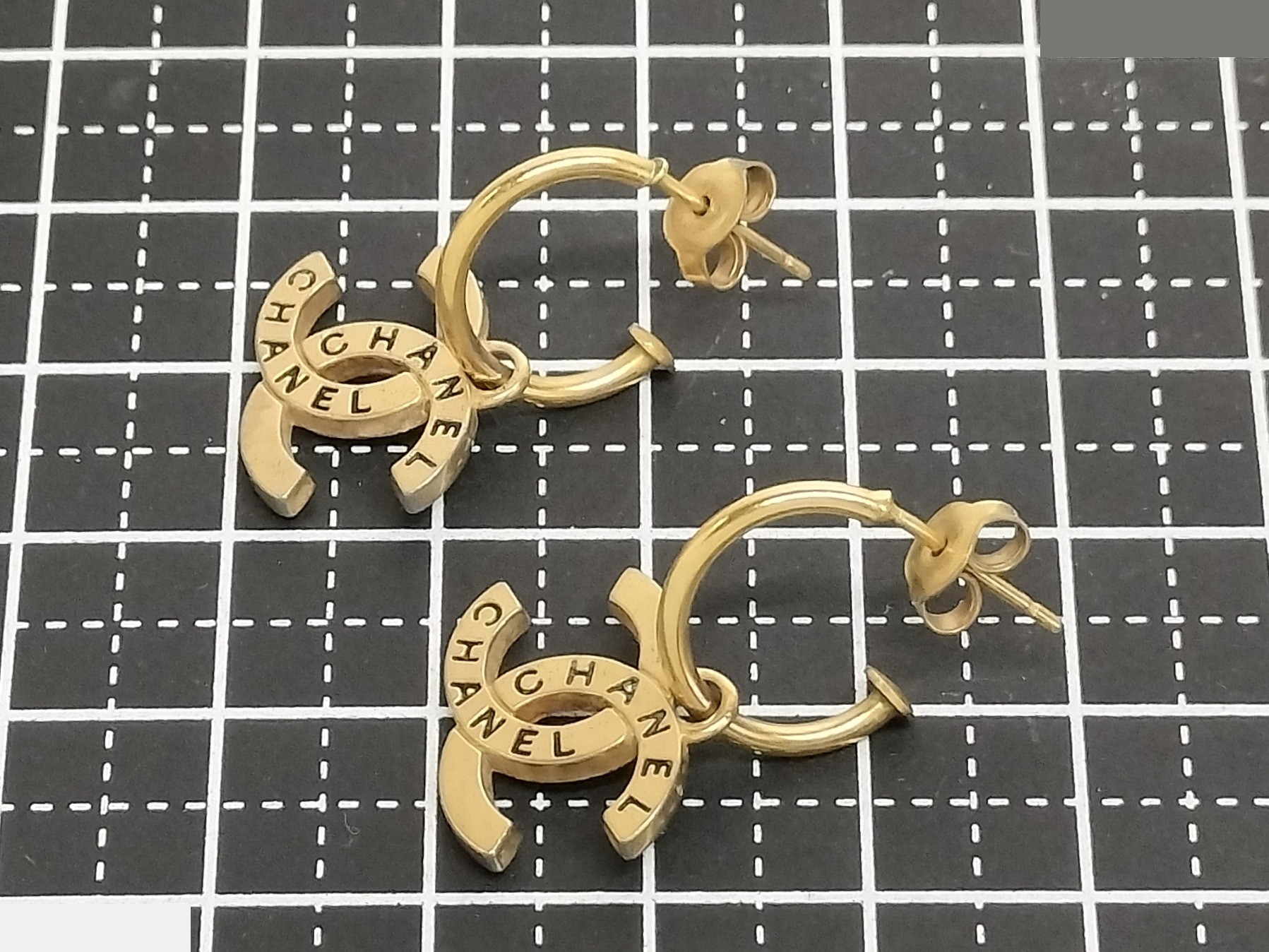 Coco Logo Gold Earrings — view 3