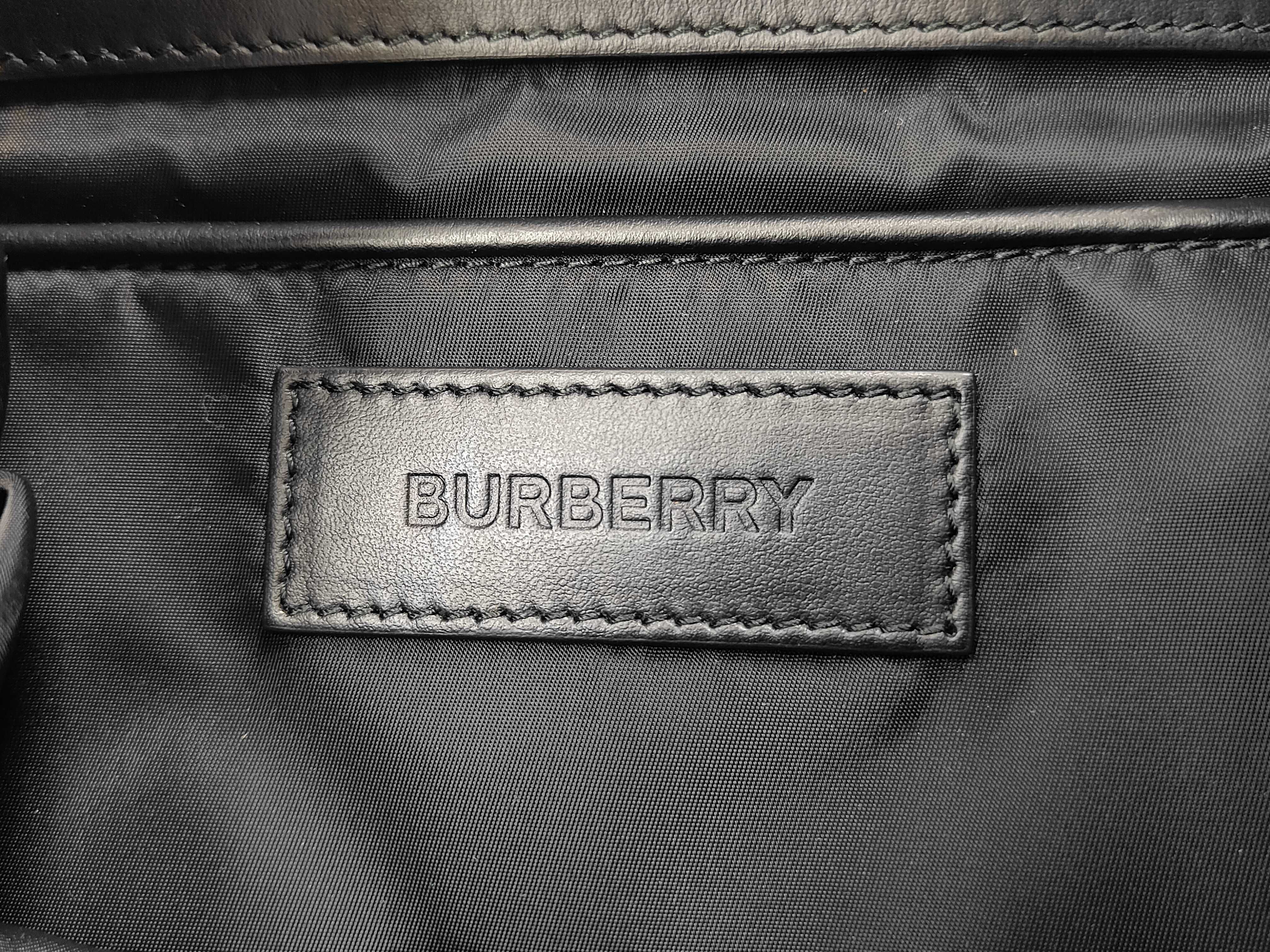 Nova Check Nylon x Leather Backpack/Rucksack Brown x Black — view 11