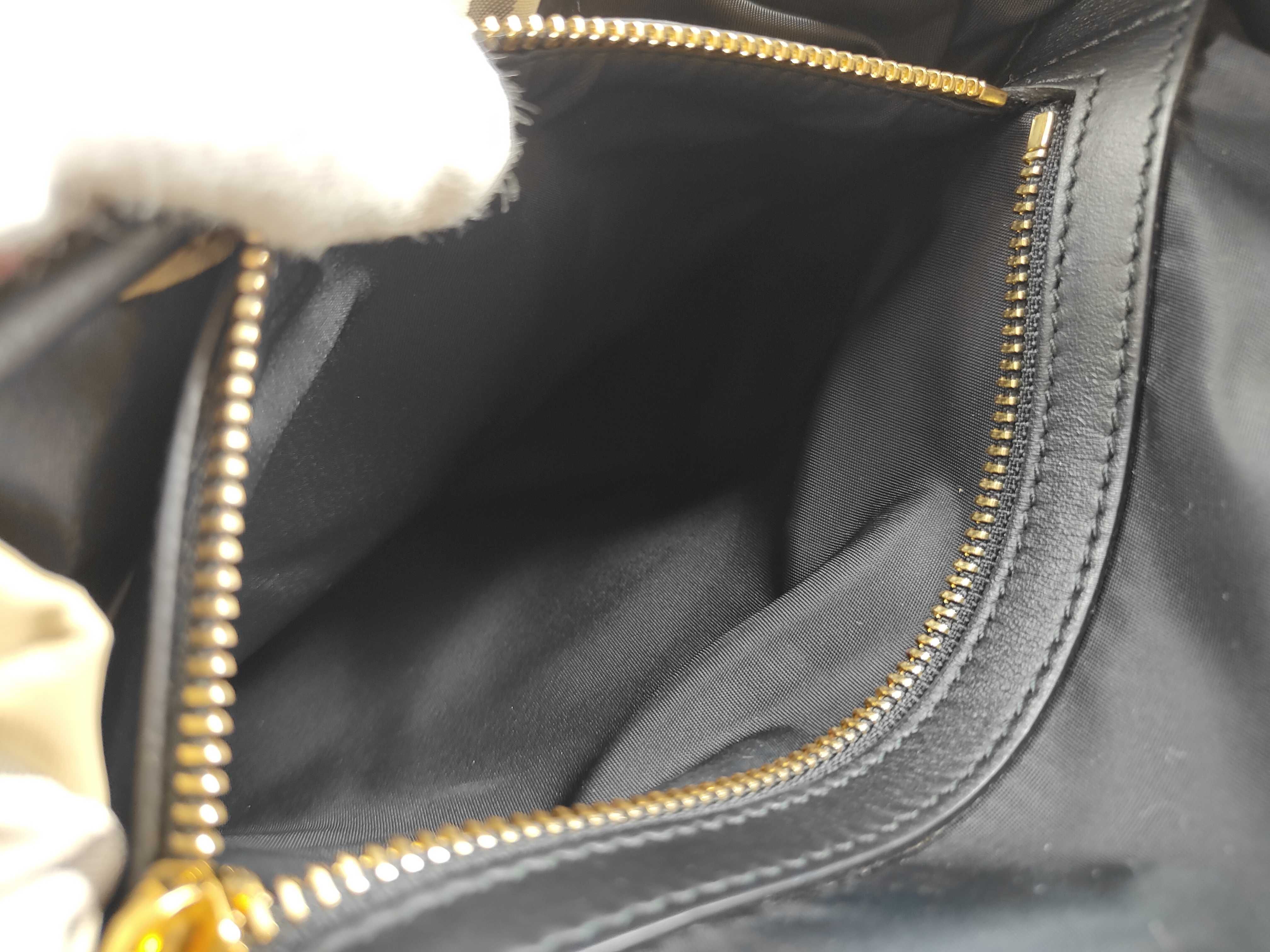 Nova Check Nylon x Leather Backpack/Rucksack Brown x Black — view 13