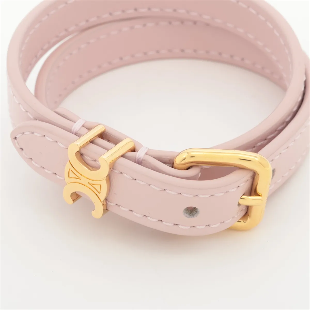 Triomphe Bracelet C1 GP×Leather Gold×Pink — view 3