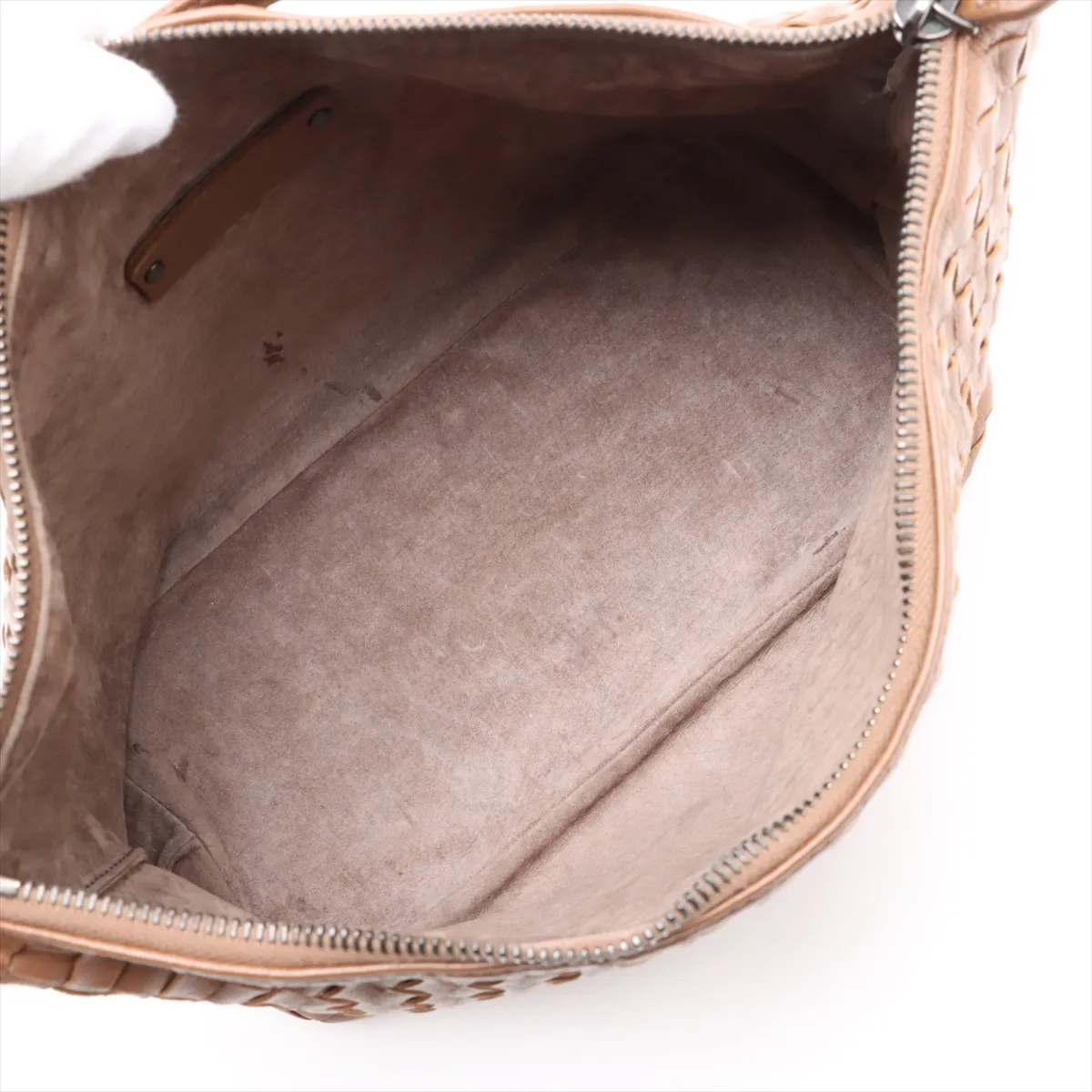 Intrecciato Leather Shoulder Bag Brown — view 7