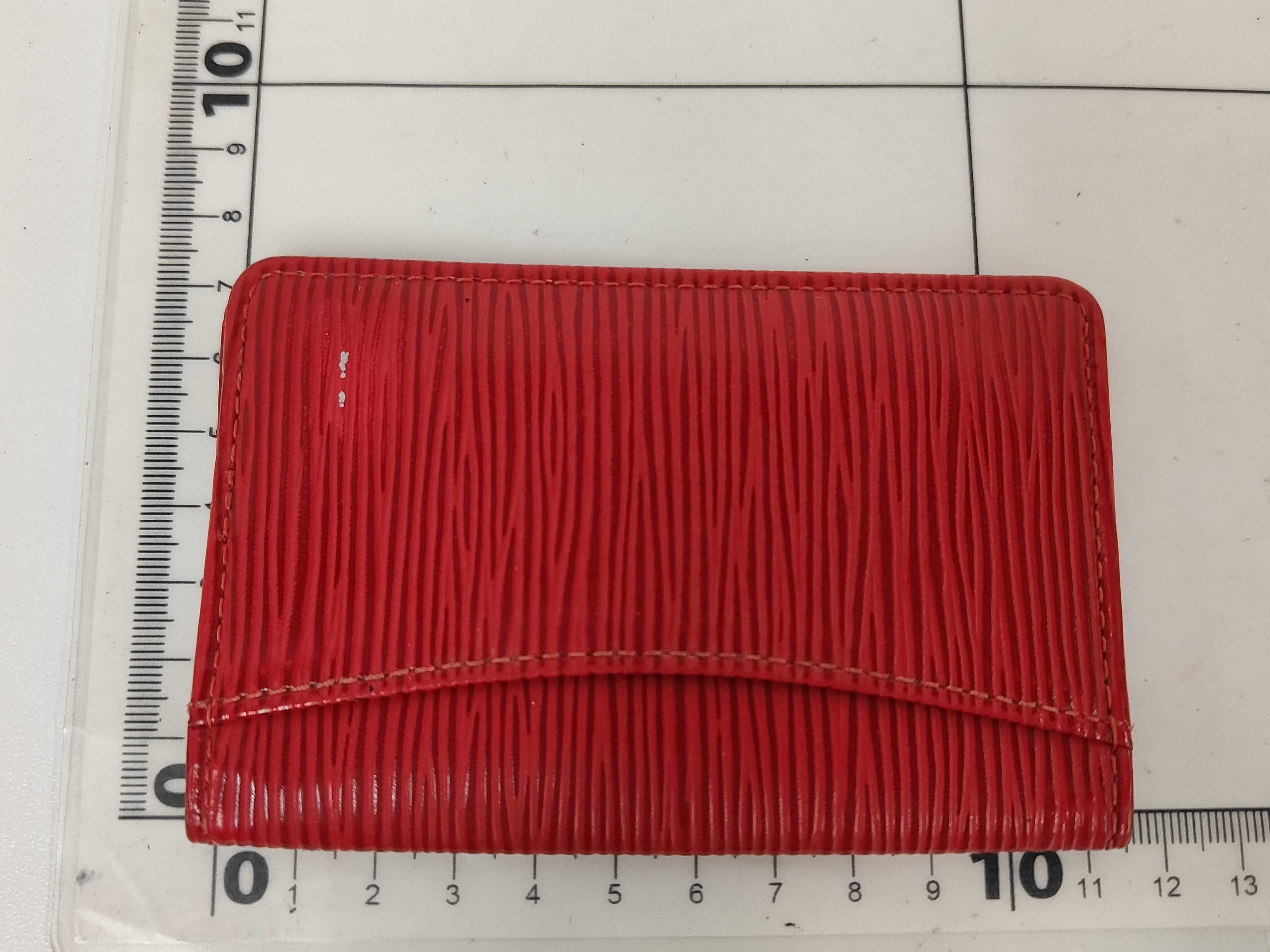 Epi Leather Pochette Carte Visite M56577 Red CA1909 Card Case — view 2