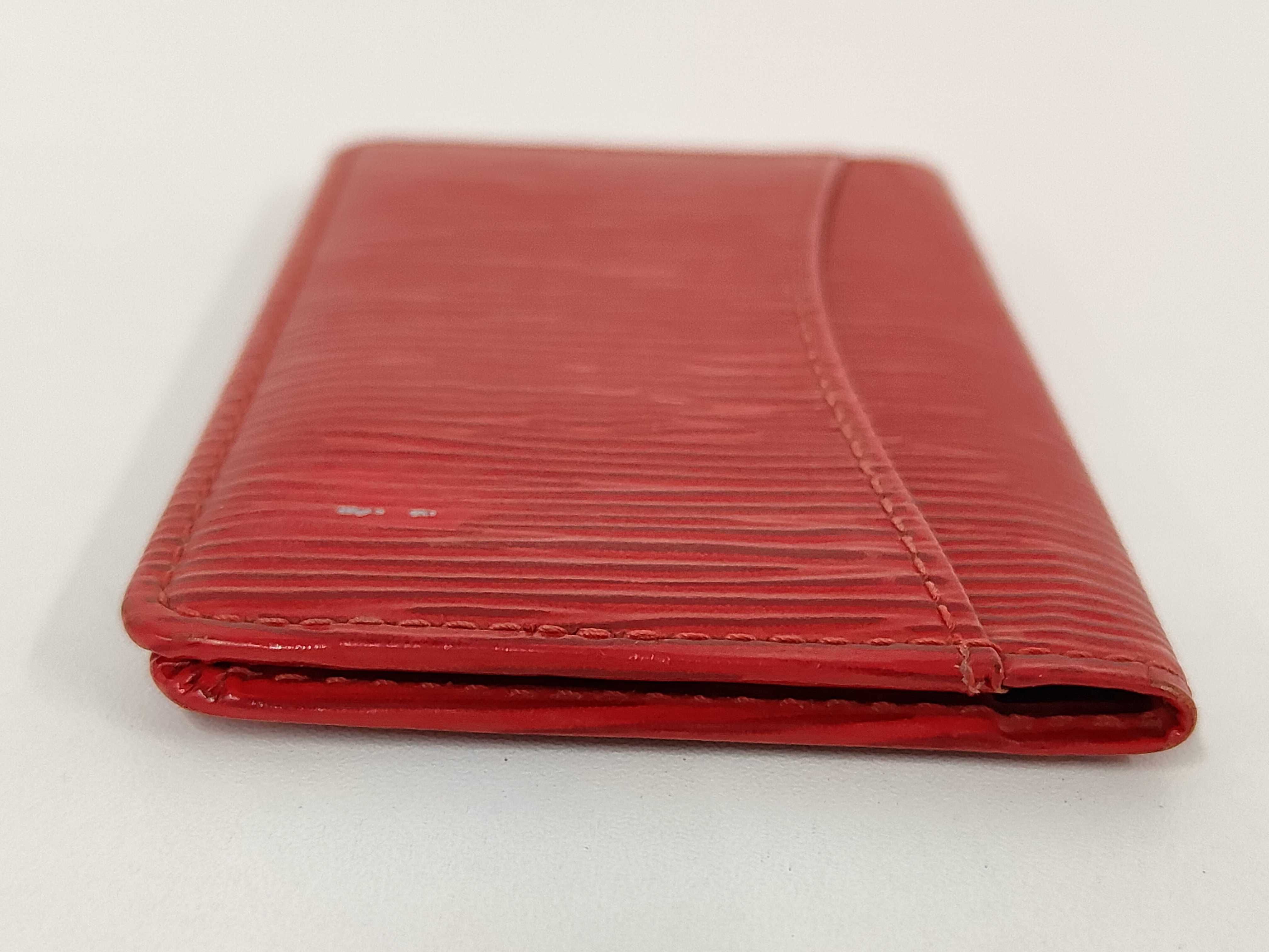 Epi Leather Pochette Carte Visite M56577 Red CA1909 Card Case — view 6