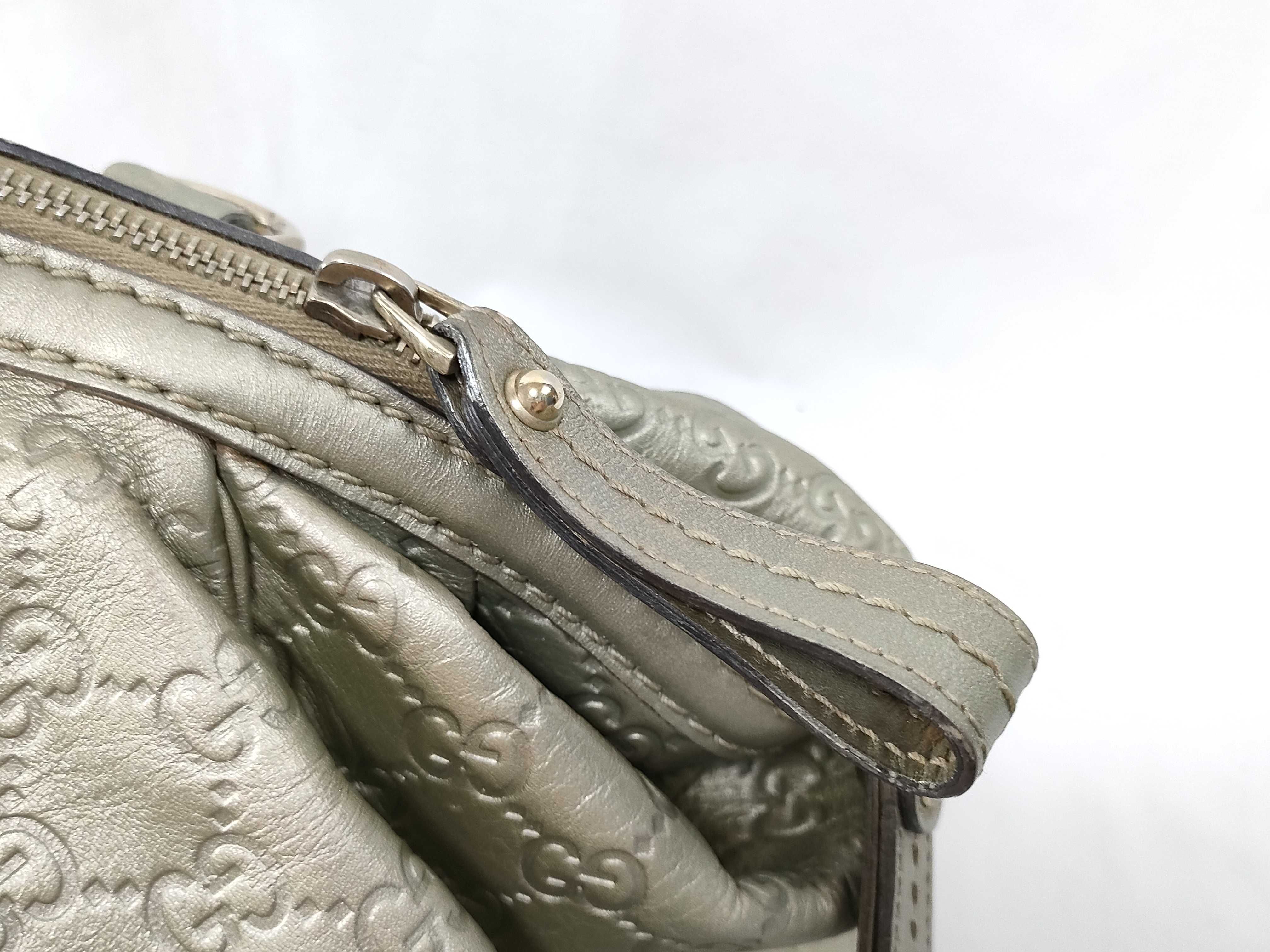 Gold Leather Dumpling Bag without Long Shoulder Strap (Handbag) — view 3