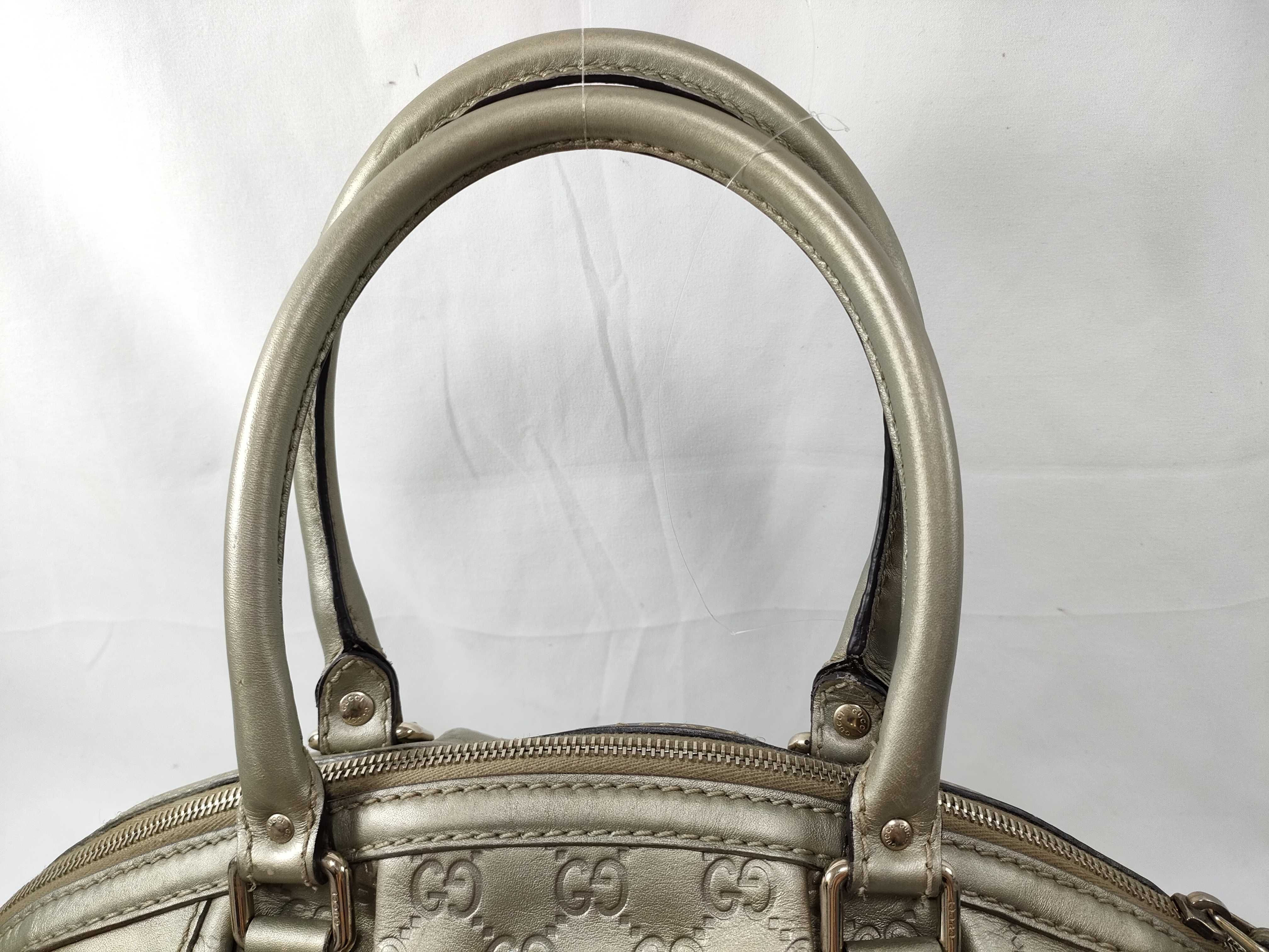 Gold Leather Dumpling Bag without Long Shoulder Strap (Handbag) — view 4