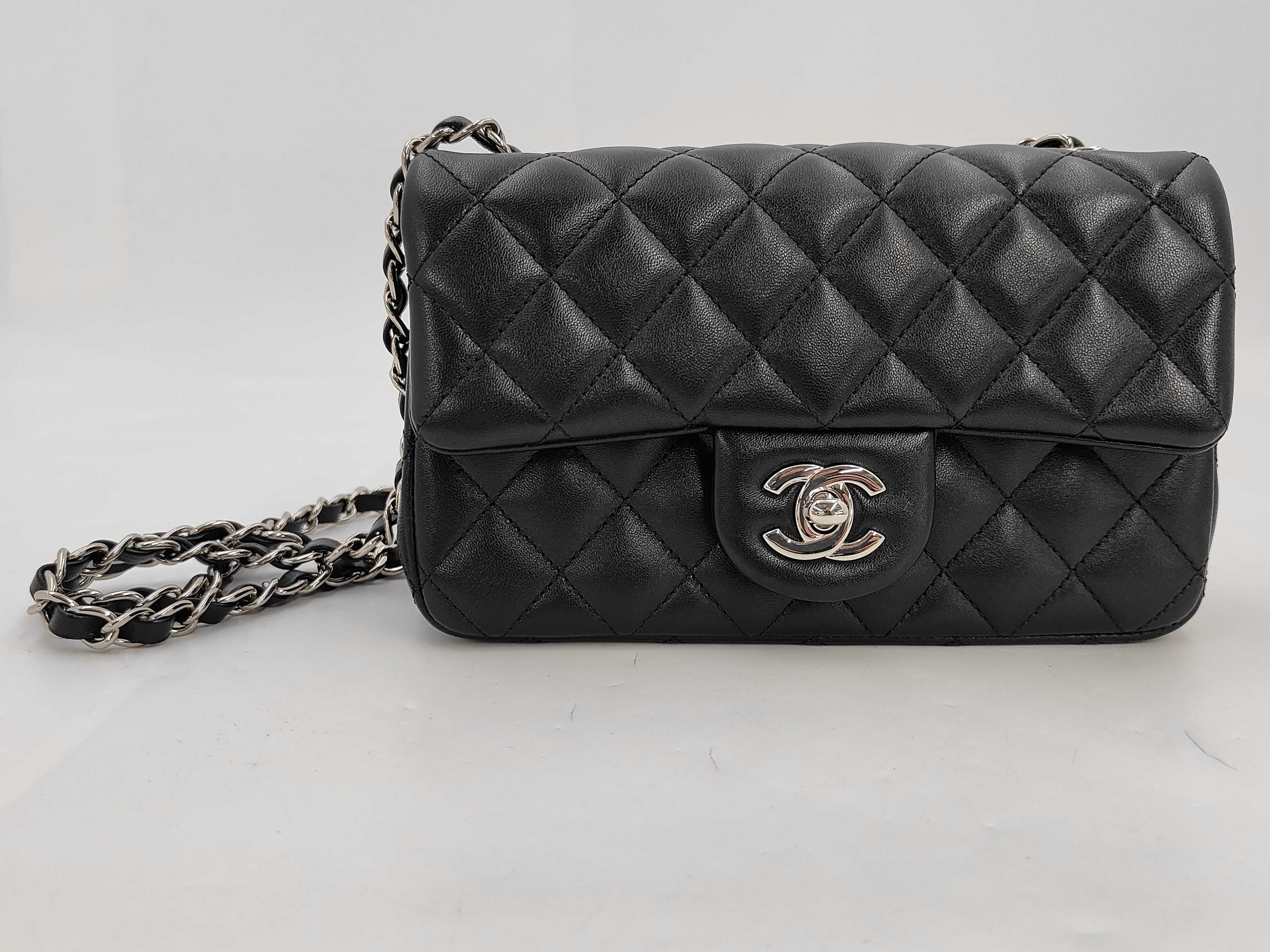 Mini Matelassé Lambskin Black Chain Shoulder Bag