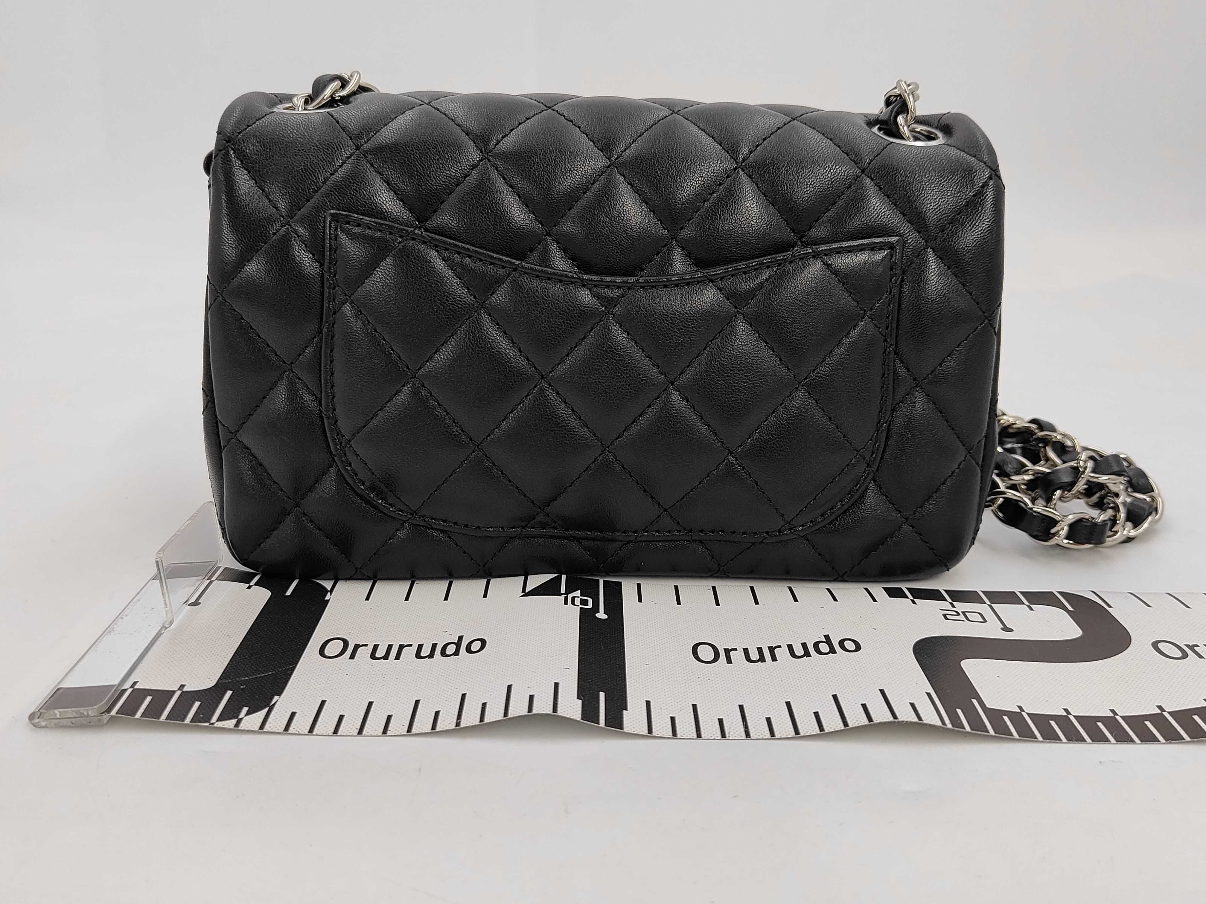 Mini Matelassé Lambskin Black Chain Shoulder Bag — view 2
