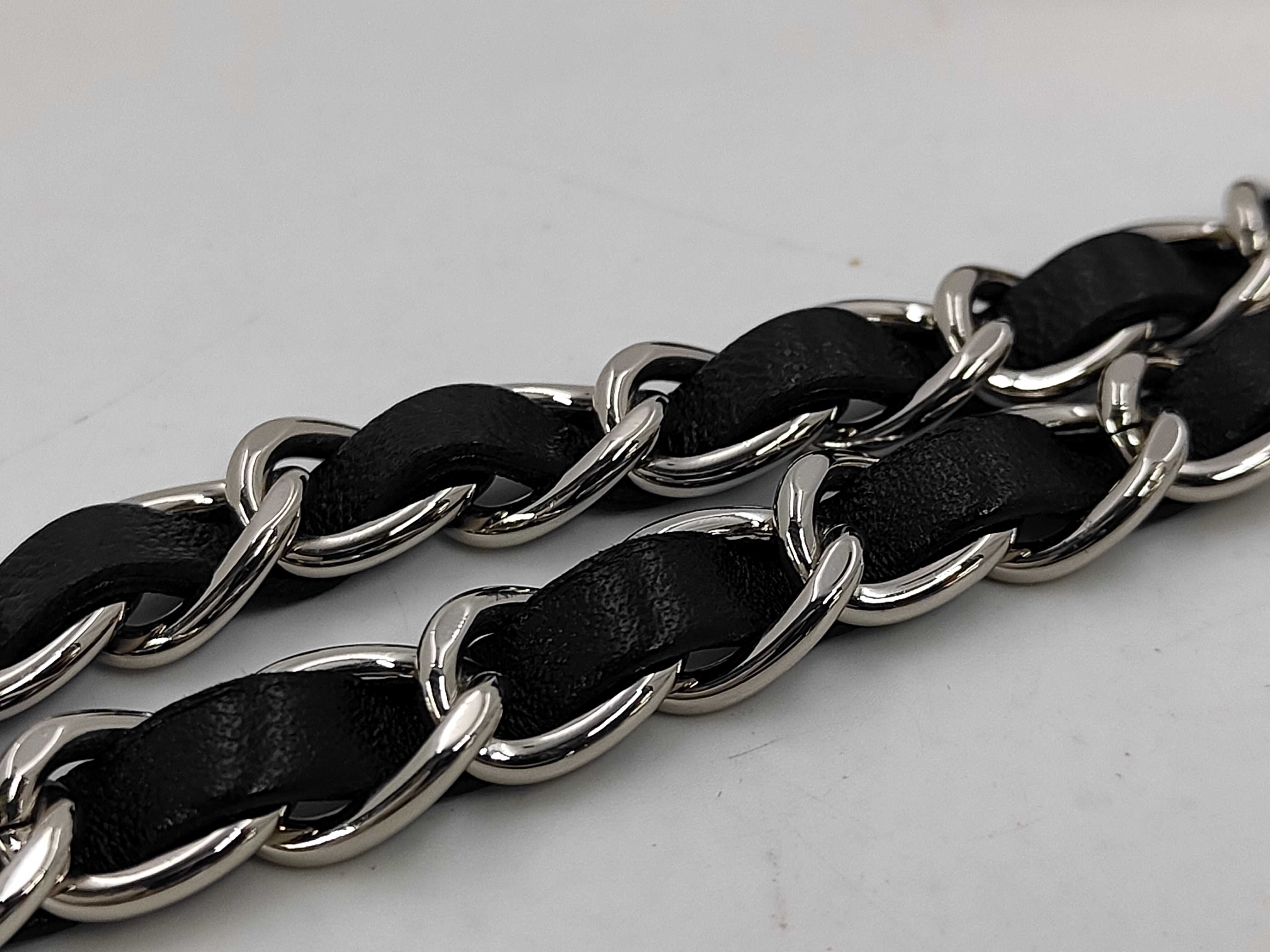 Mini Matelassé Lambskin Black Chain Shoulder Bag — view 4