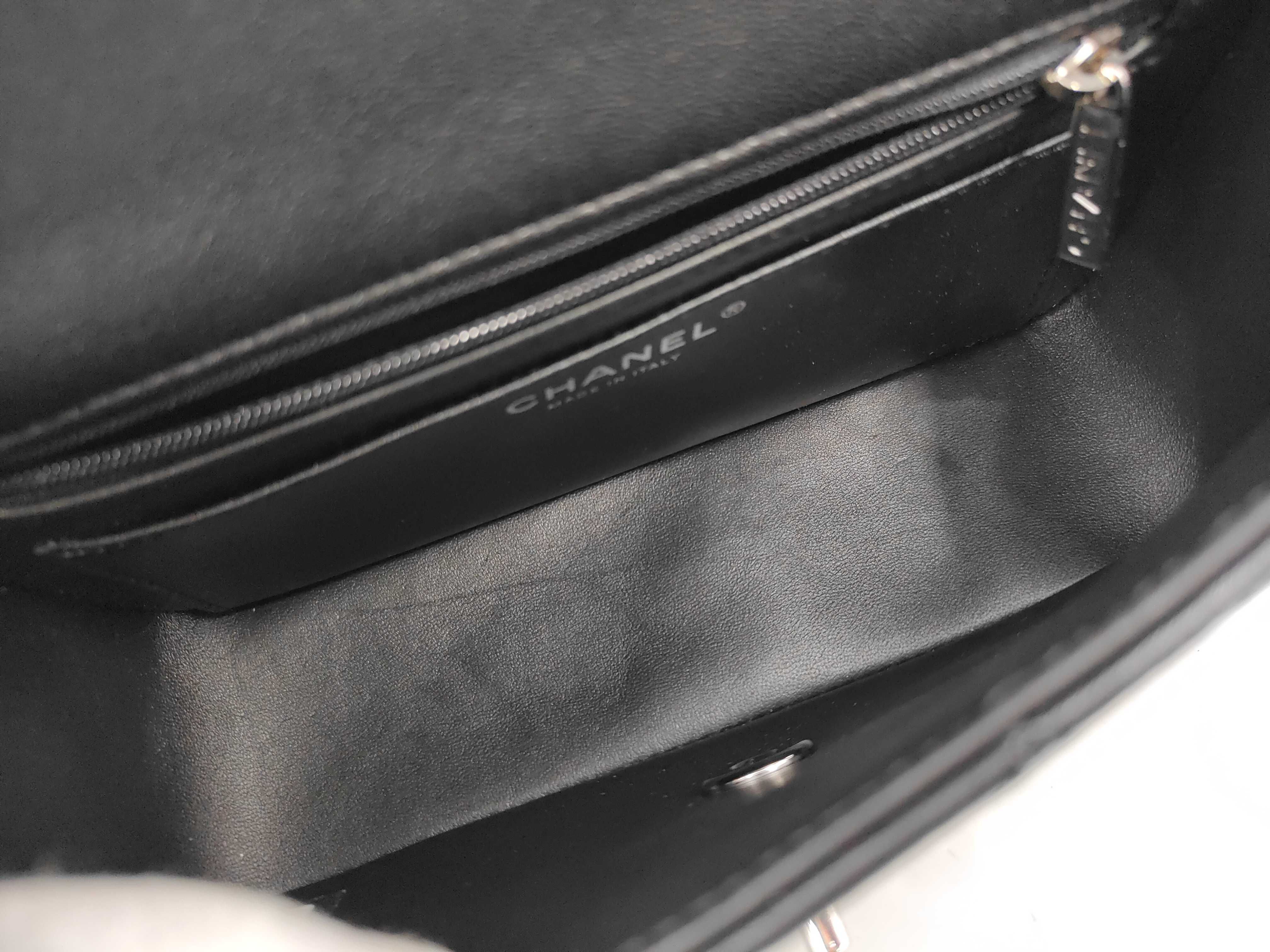 Mini Matelassé Lambskin Black Chain Shoulder Bag — view 9