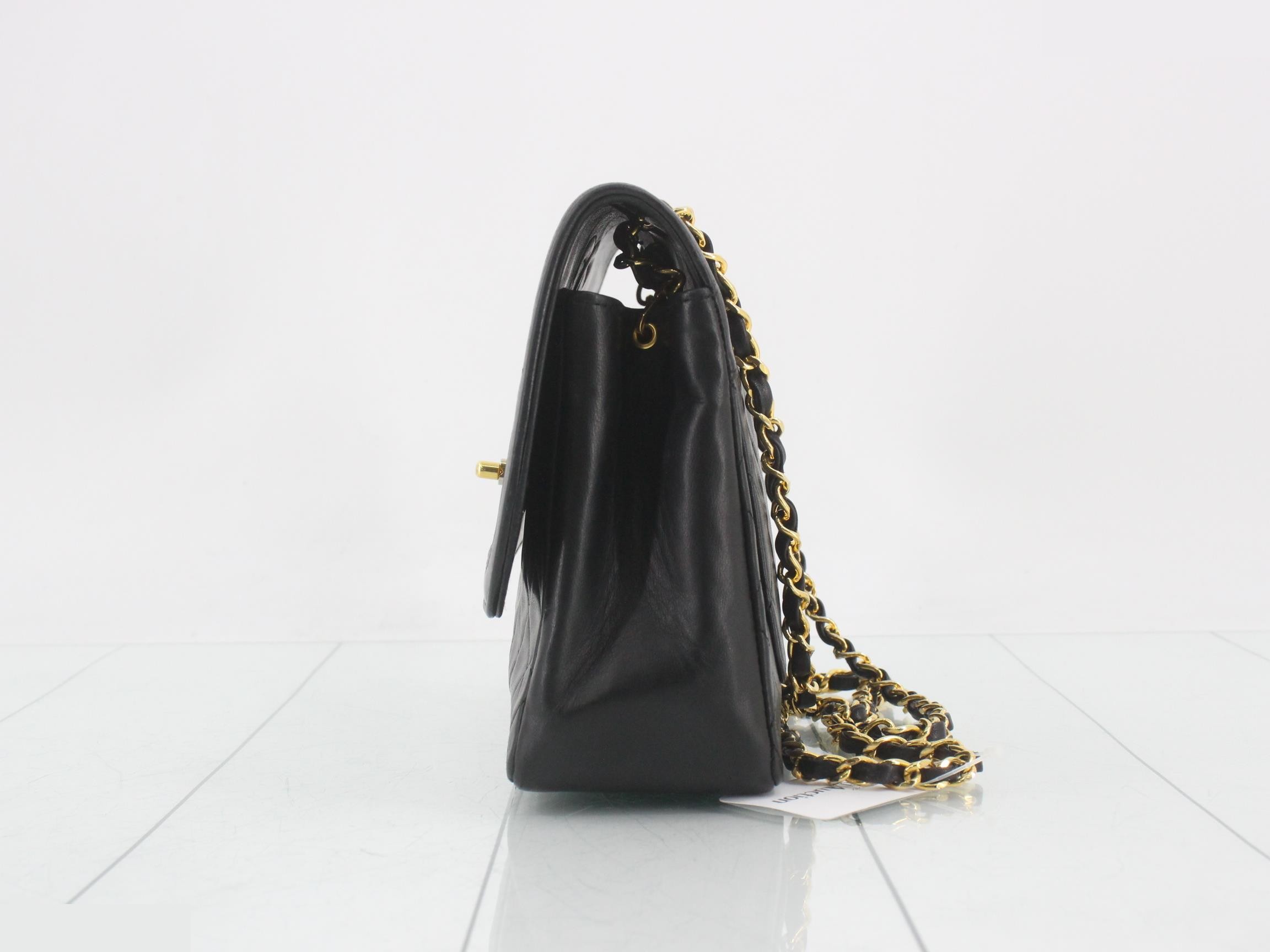 Matelassé Coco Mark Lambskin Chain Shoulder Bag with Pouch — view 3