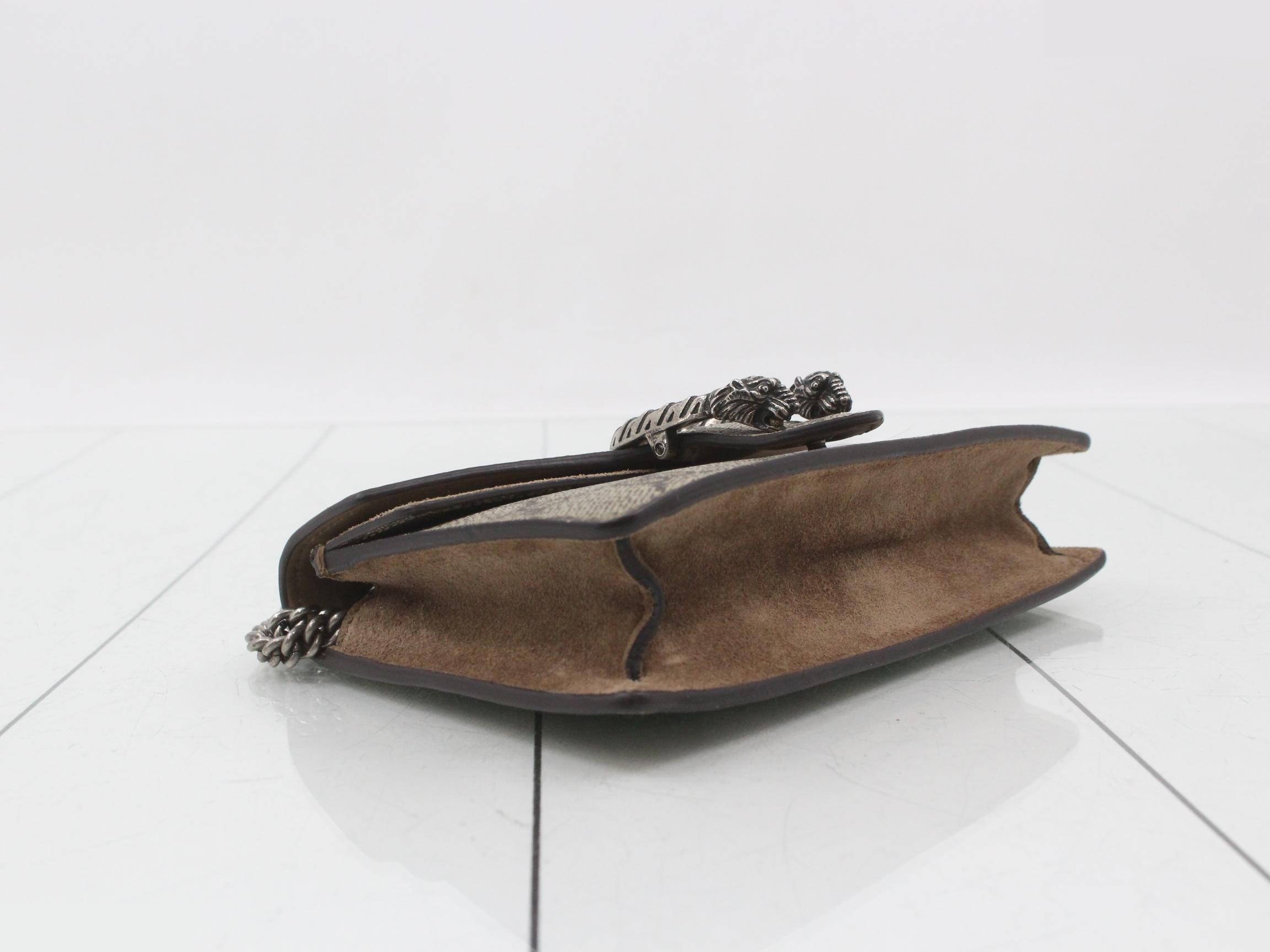 Dionysus Super Mini GG Supreme Suede Chain Shoulder Bag — view 5