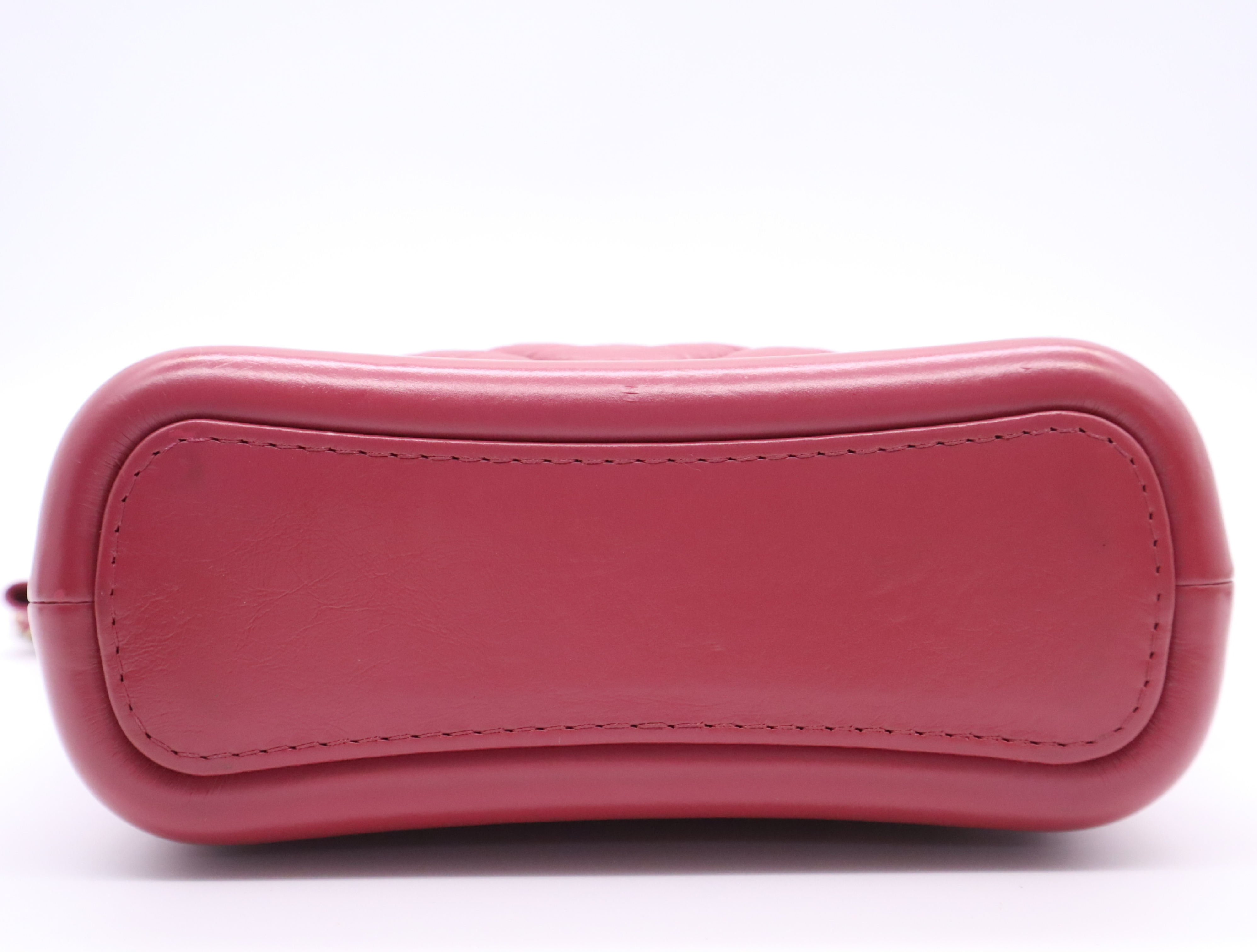 Calfskin Gabrielle de Chanel Small Hobo V-stitch Chain Shoulder Bag, Wine Red, with Seal, 26147475 Shoulder Bag — view 4