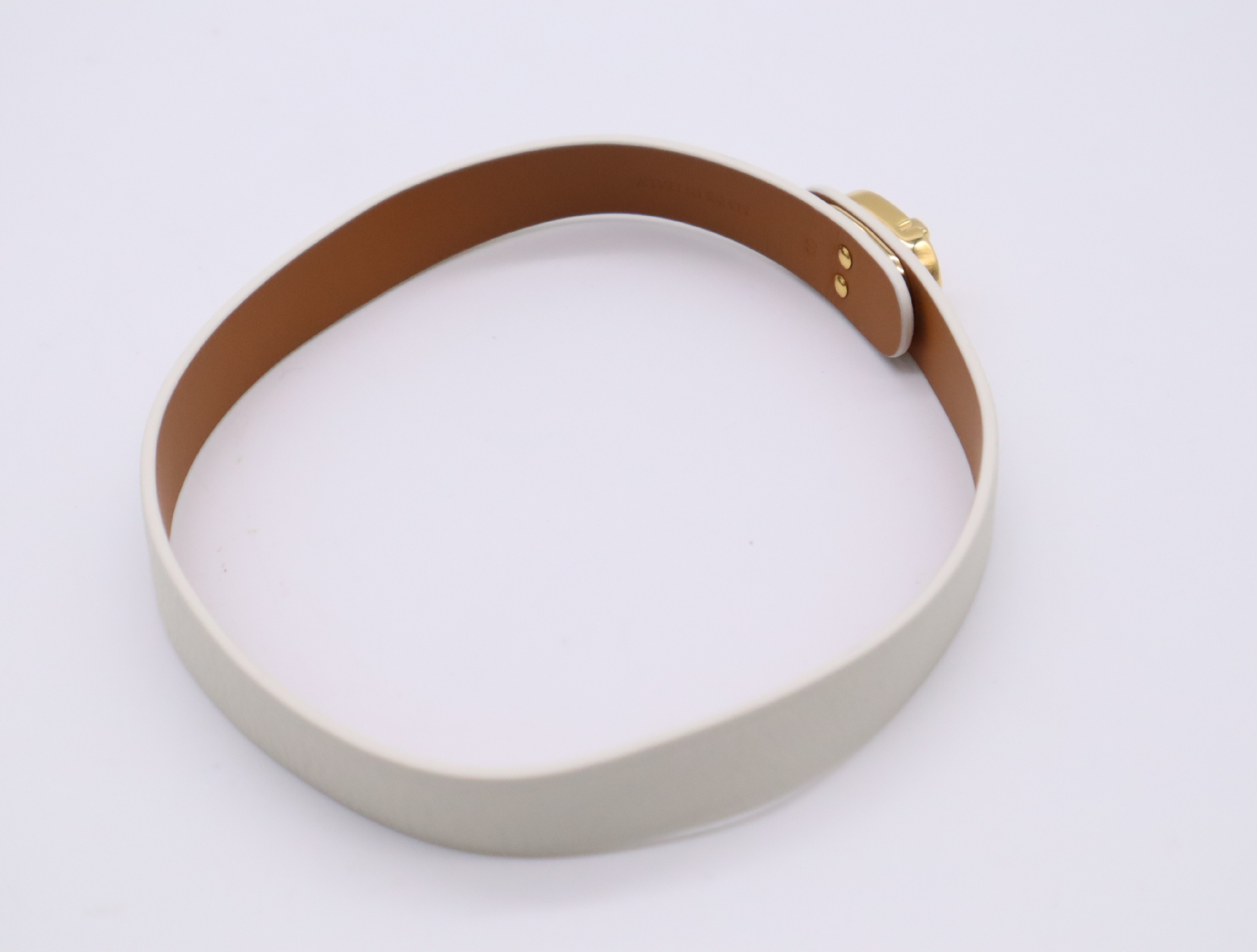 Leather 30 Montaigne White Gold Hardware Bracelet/Bangle — view 2