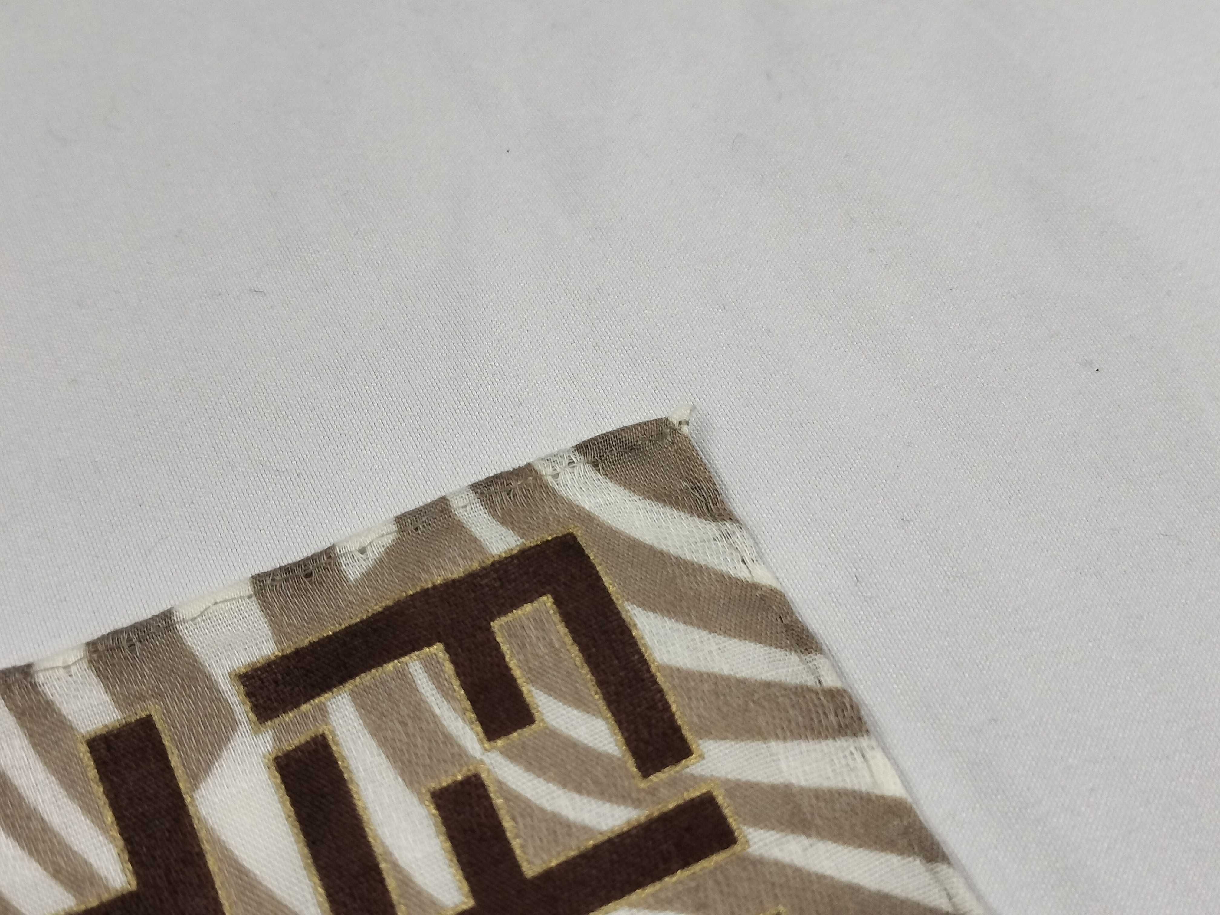 Zucca pattern Fendi handkerchief scarf with sticker, border logo FF Zucca zebra pattern, other accessories — view 4