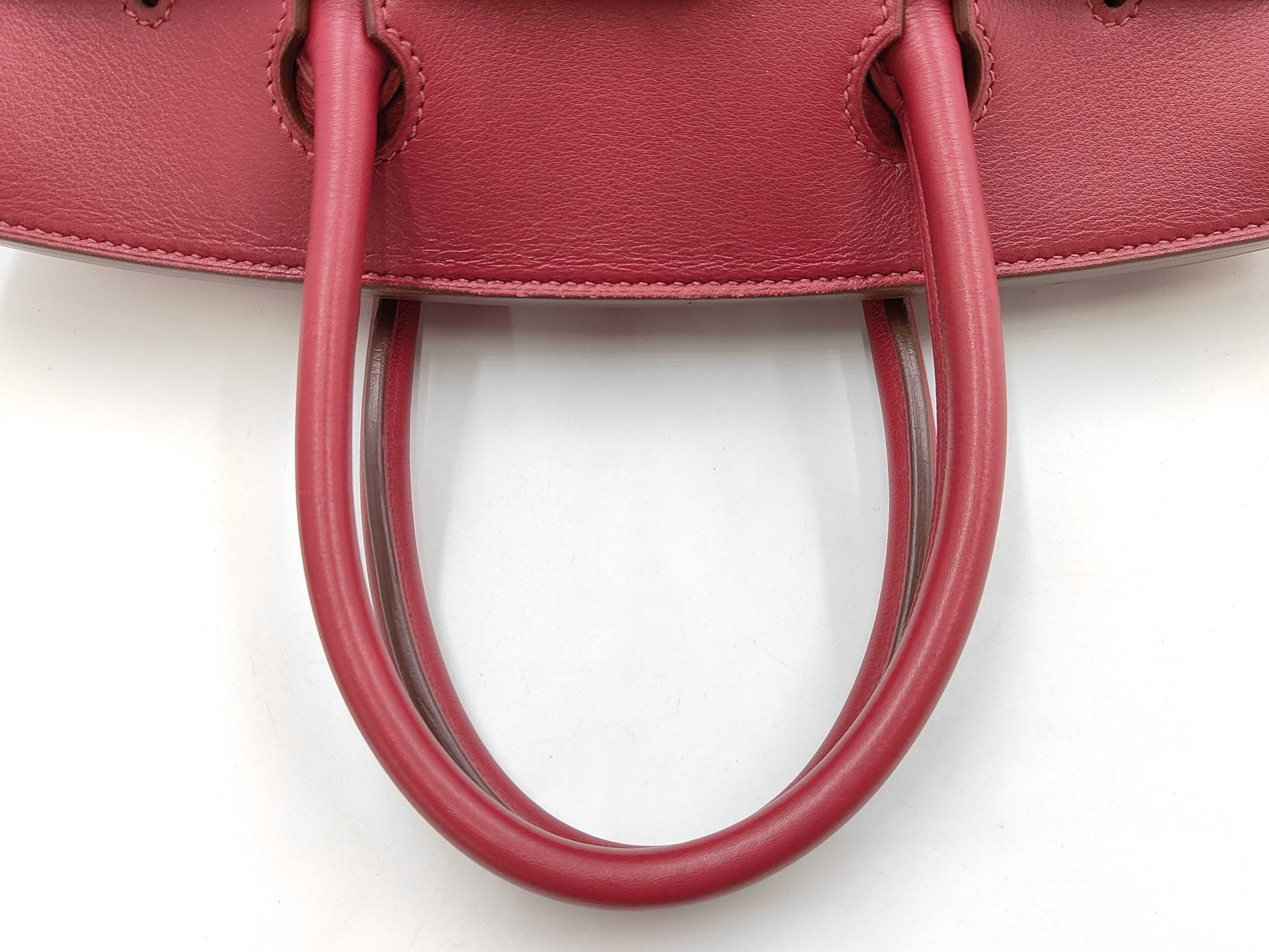 Birkin 30 Handbag, Red, Silver Hardware — view 6