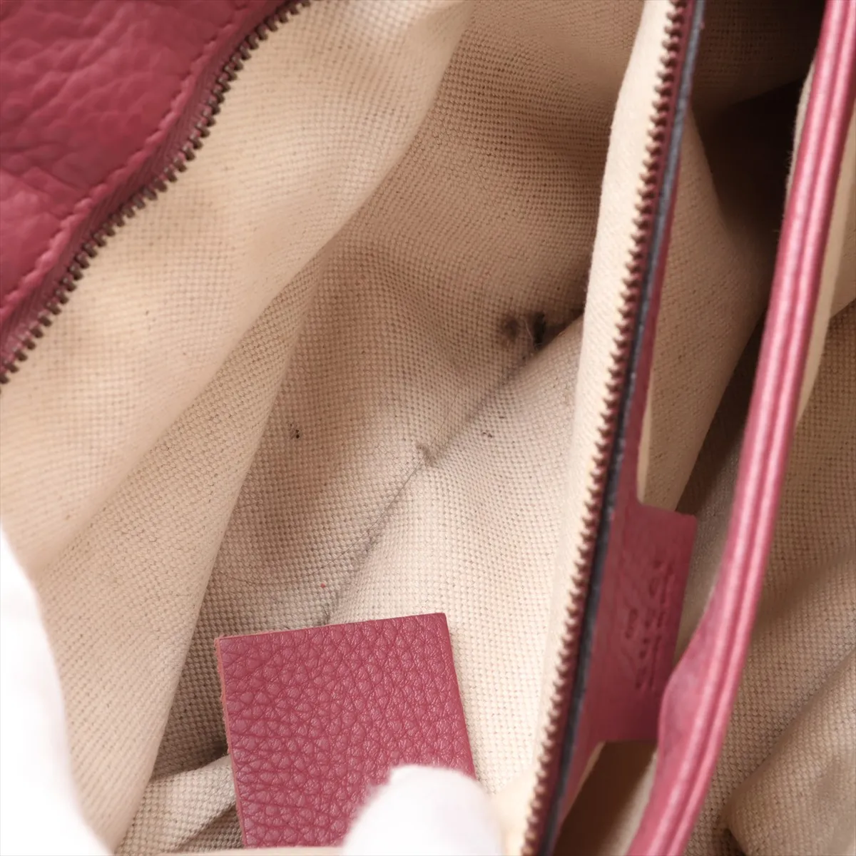 GG Marmont 401173 Leather Shoulder Bag, Pink — view 8