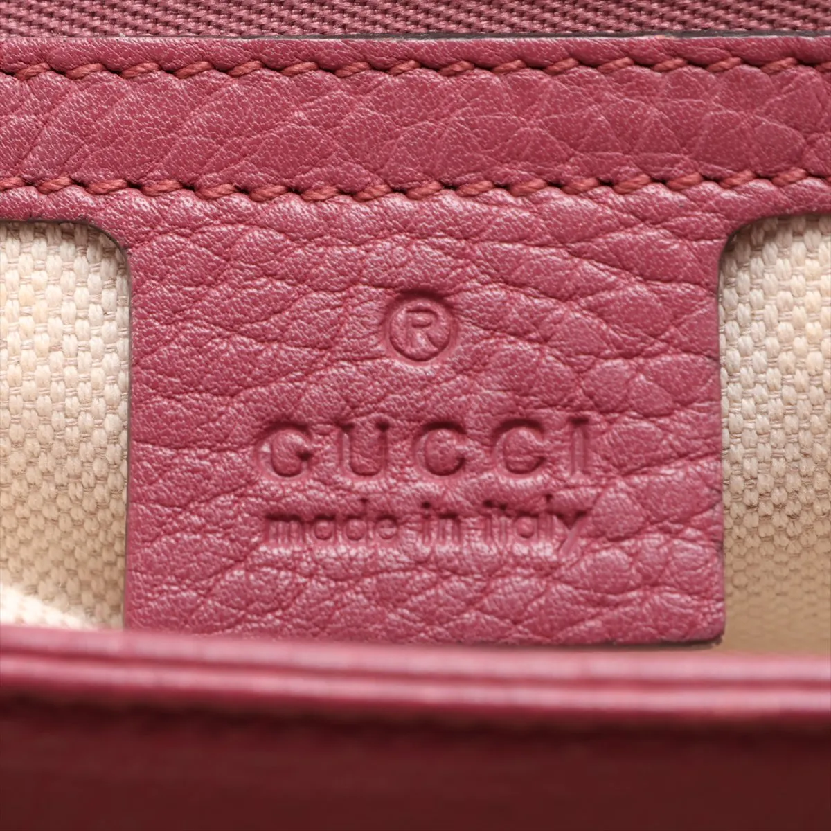 GG Marmont 401173 Leather Shoulder Bag, Pink — view 9