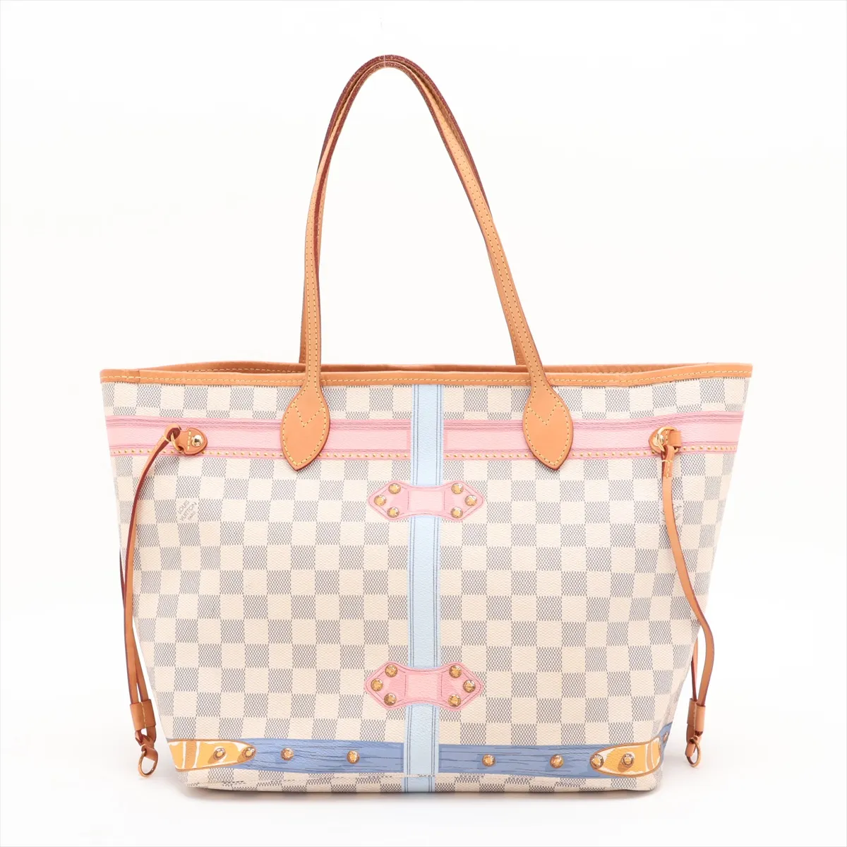Damier Azur Neverfull MM N41065 GI1178 White — view 2