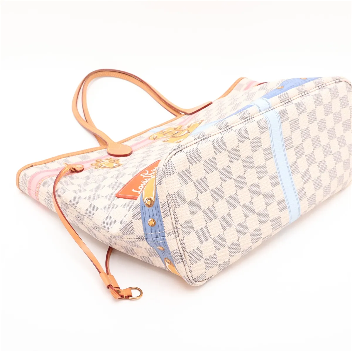 Damier Azur Neverfull MM N41065 GI1178 White — view 4