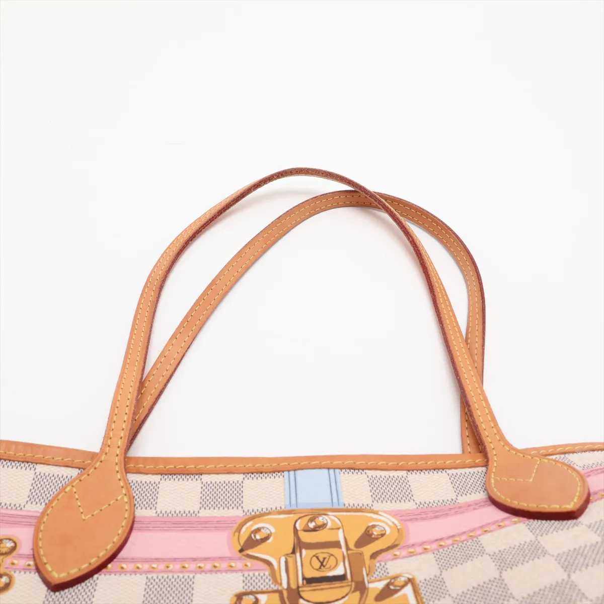 Damier Azur Neverfull MM N41065 GI1178 White — view 6